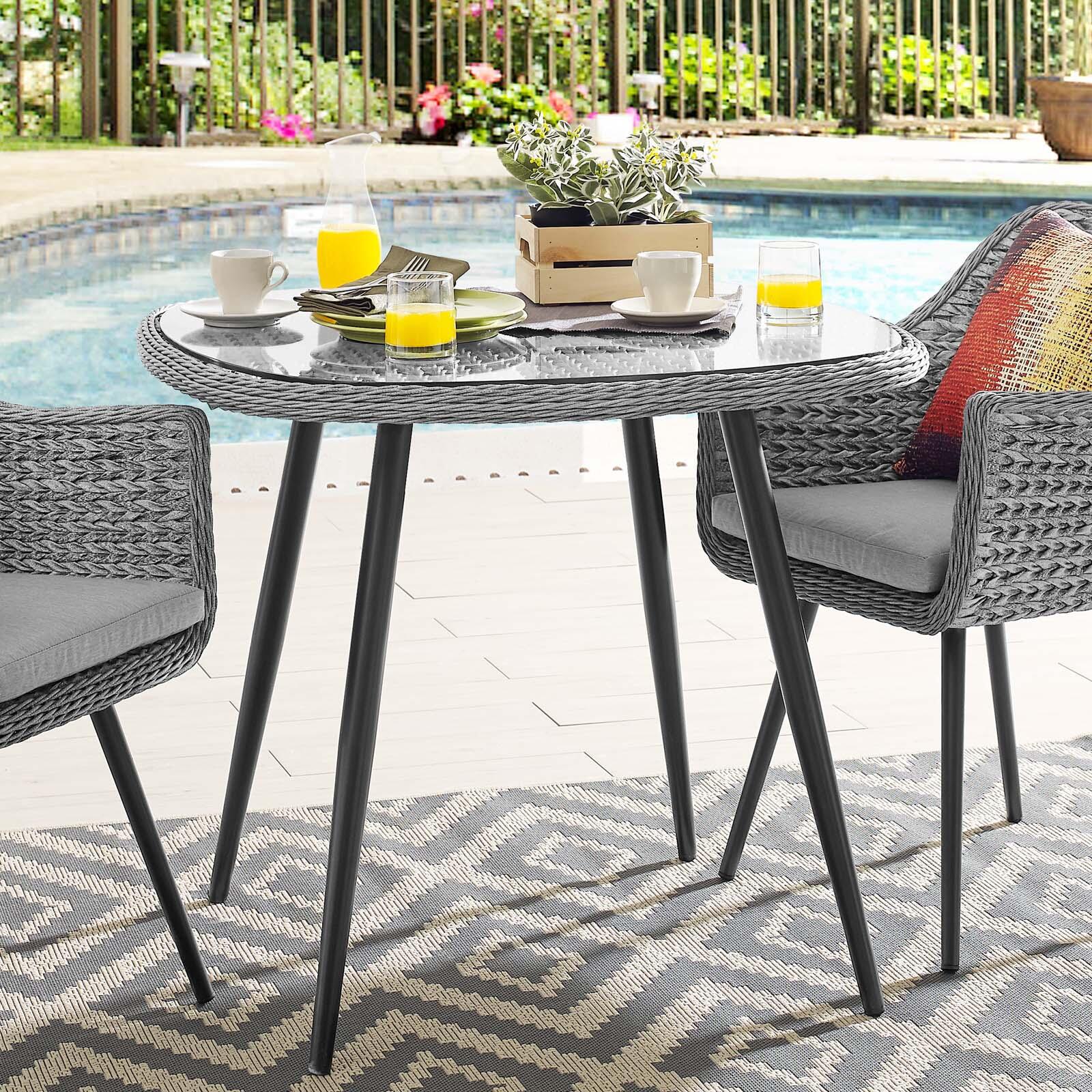 Modway Endeavor 36" Outdoor Weather Resistant Dining Table, , rollover