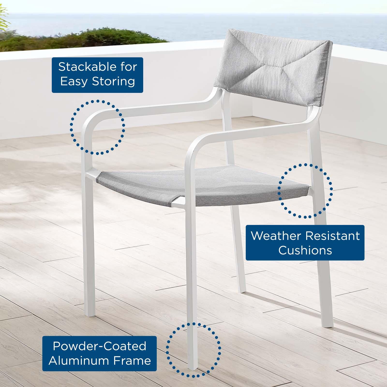 Modway Raleigh Outdoor Weather Resistant Dining Armchair, , large