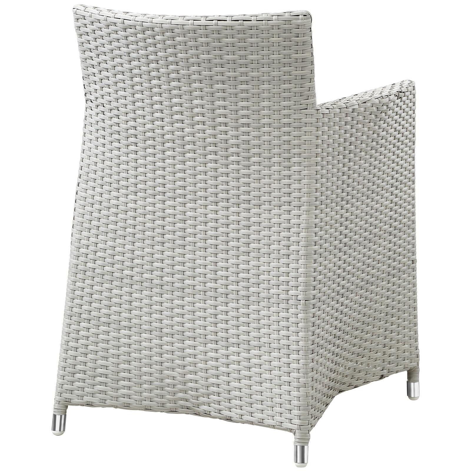 Modway Junction Outdoor Weather Resistant Dining Armchair, Gray/White, large