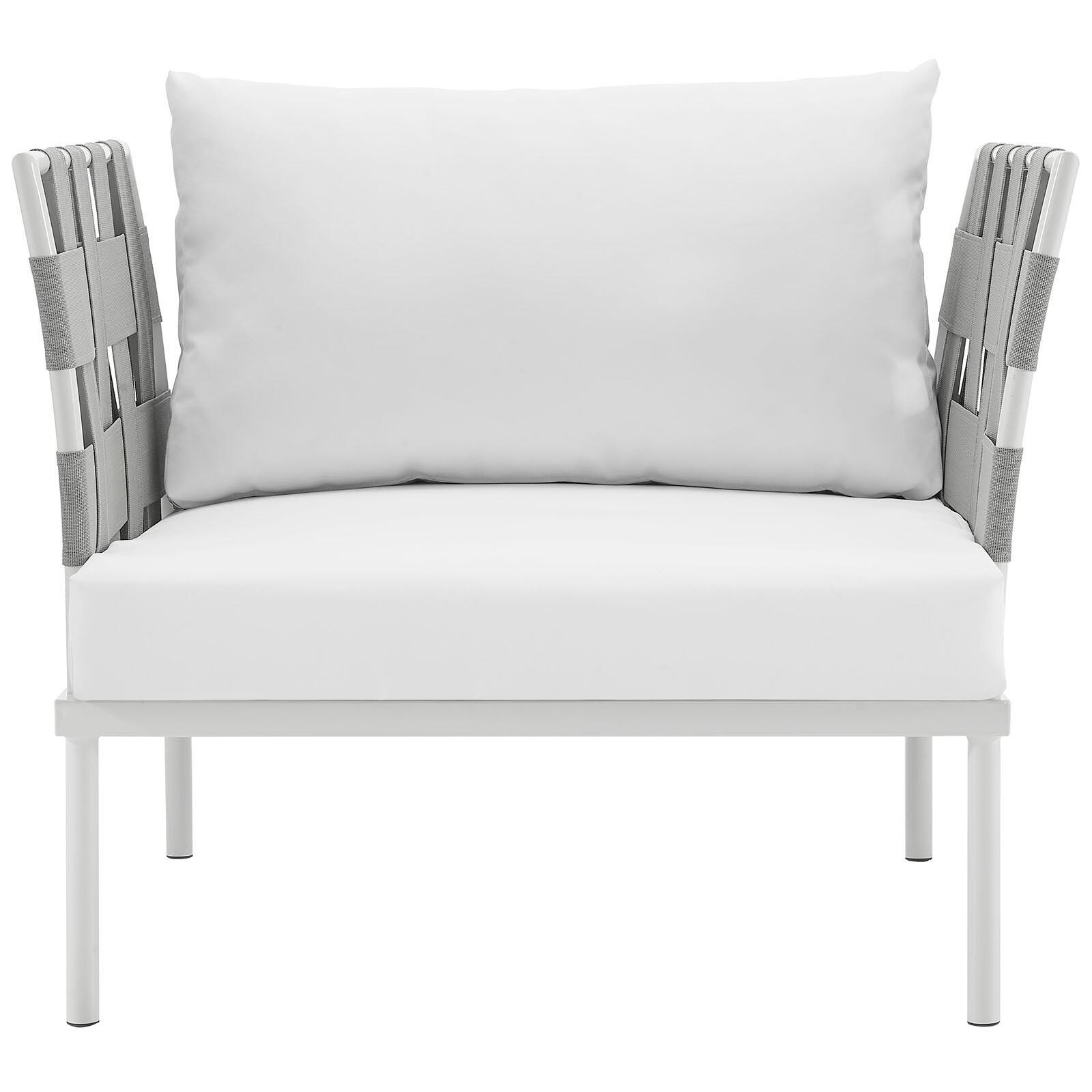 Modway Harmony Outdoor Weather Resistant Armchair, White, large