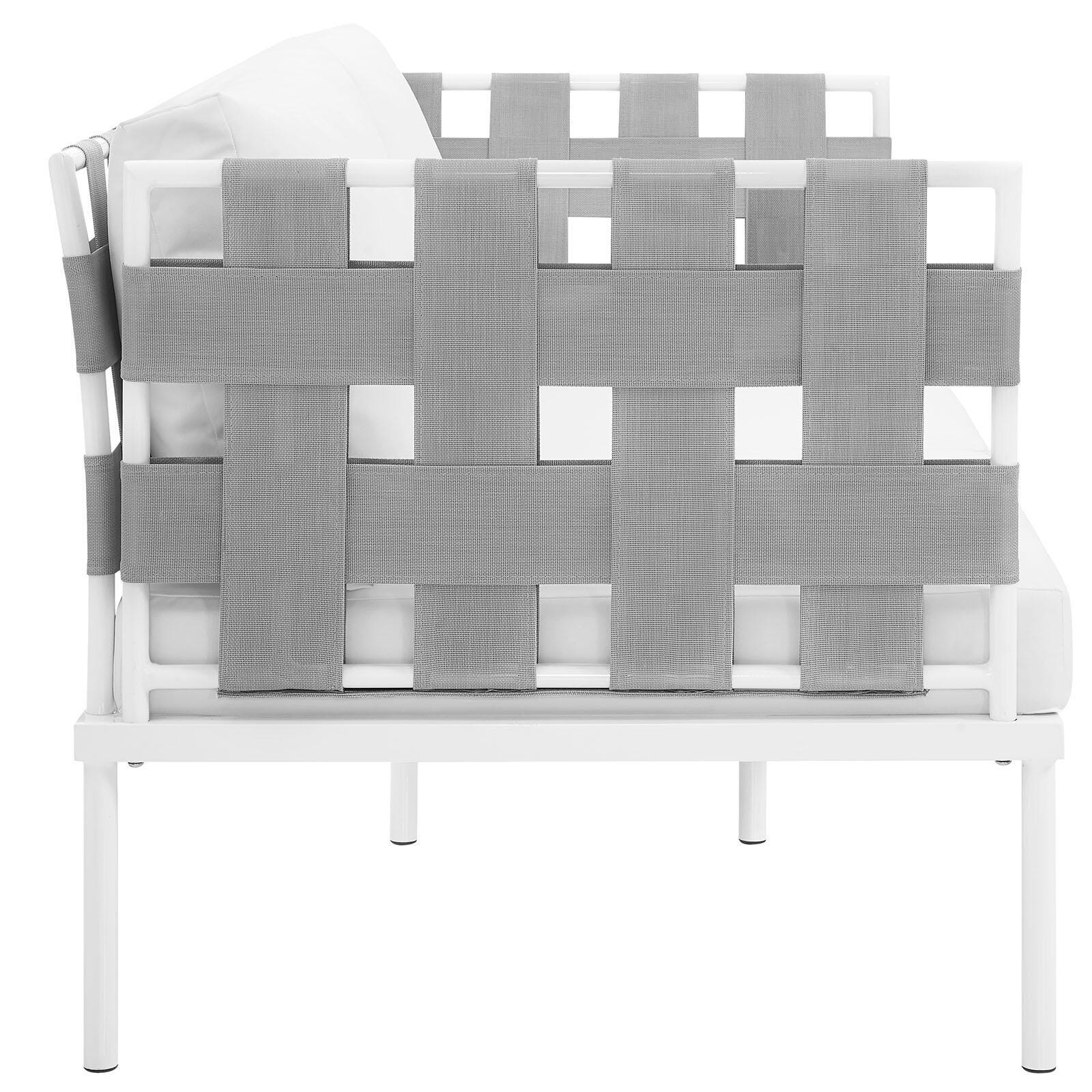 Modway Harmony Outdoor Weather Resistant Loveseat, White, large