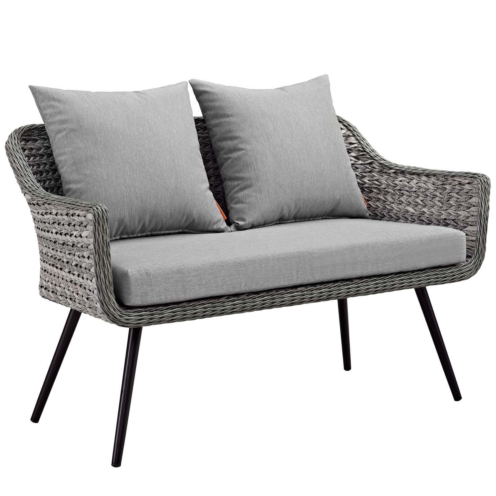 Modway Endeavor Outdoor Weather Resistant Loveseat, , large