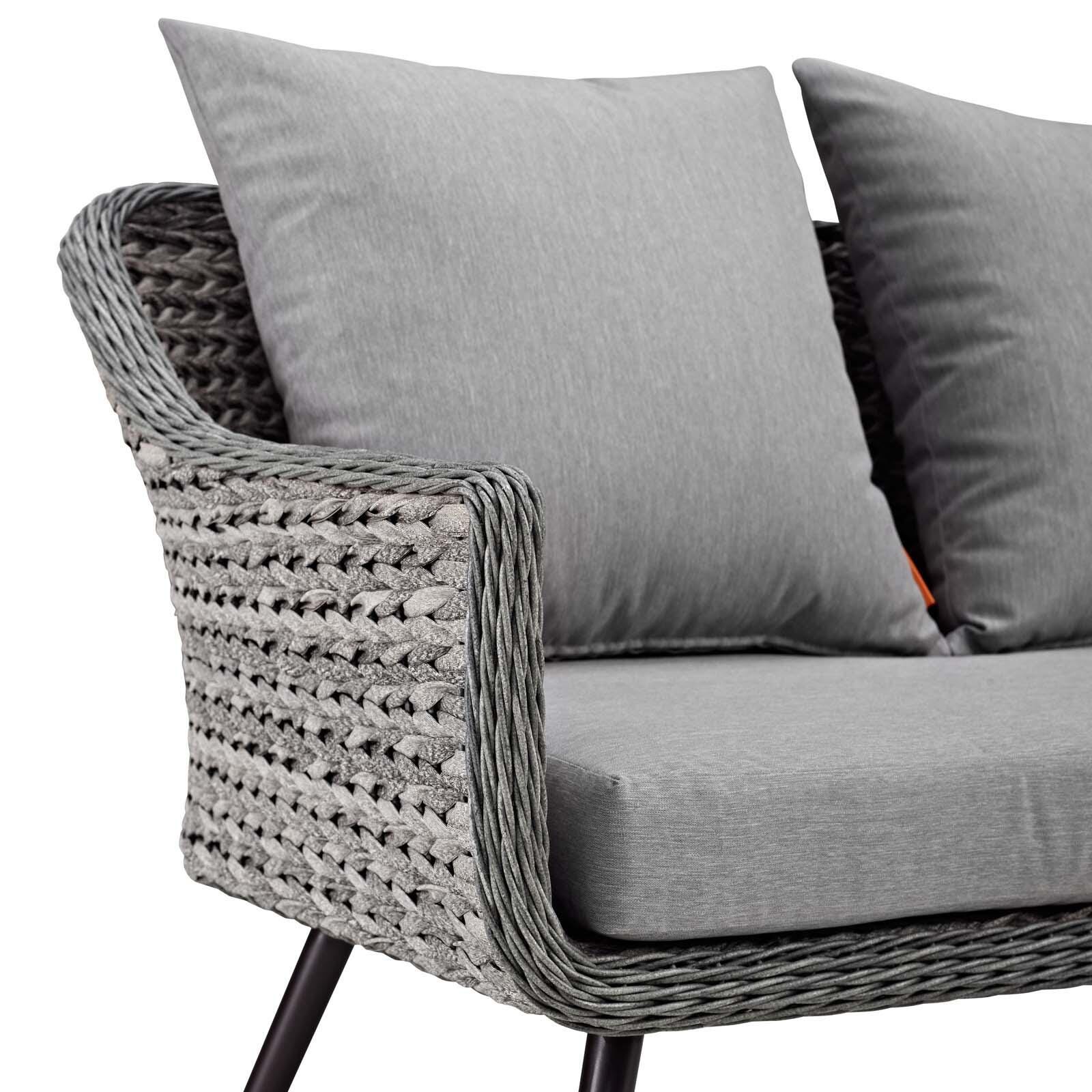 Modway Endeavor Outdoor Weather Resistant Loveseat, , large
