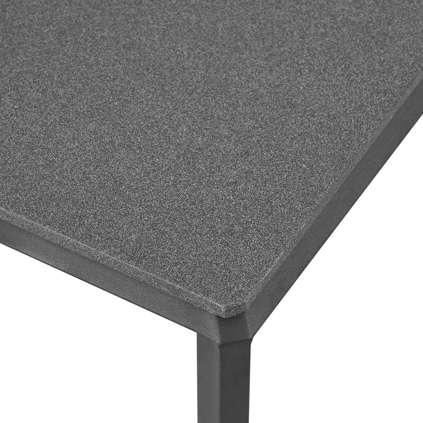 Modway Riverside Outdoor Weather Resistant Coffee Table, Gray, large