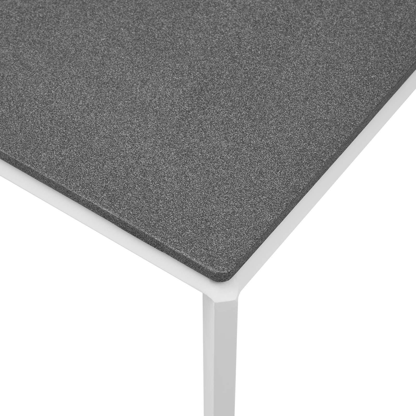 Modway Riverside Outdoor Weather Resistant Coffee Table, White, large