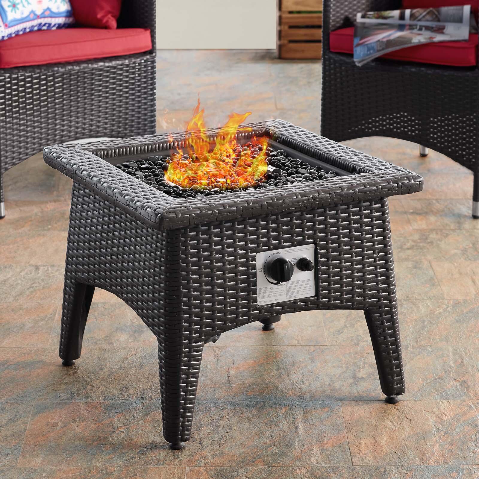 Modway Vivacity Outdoor Fire Pit Table, , large