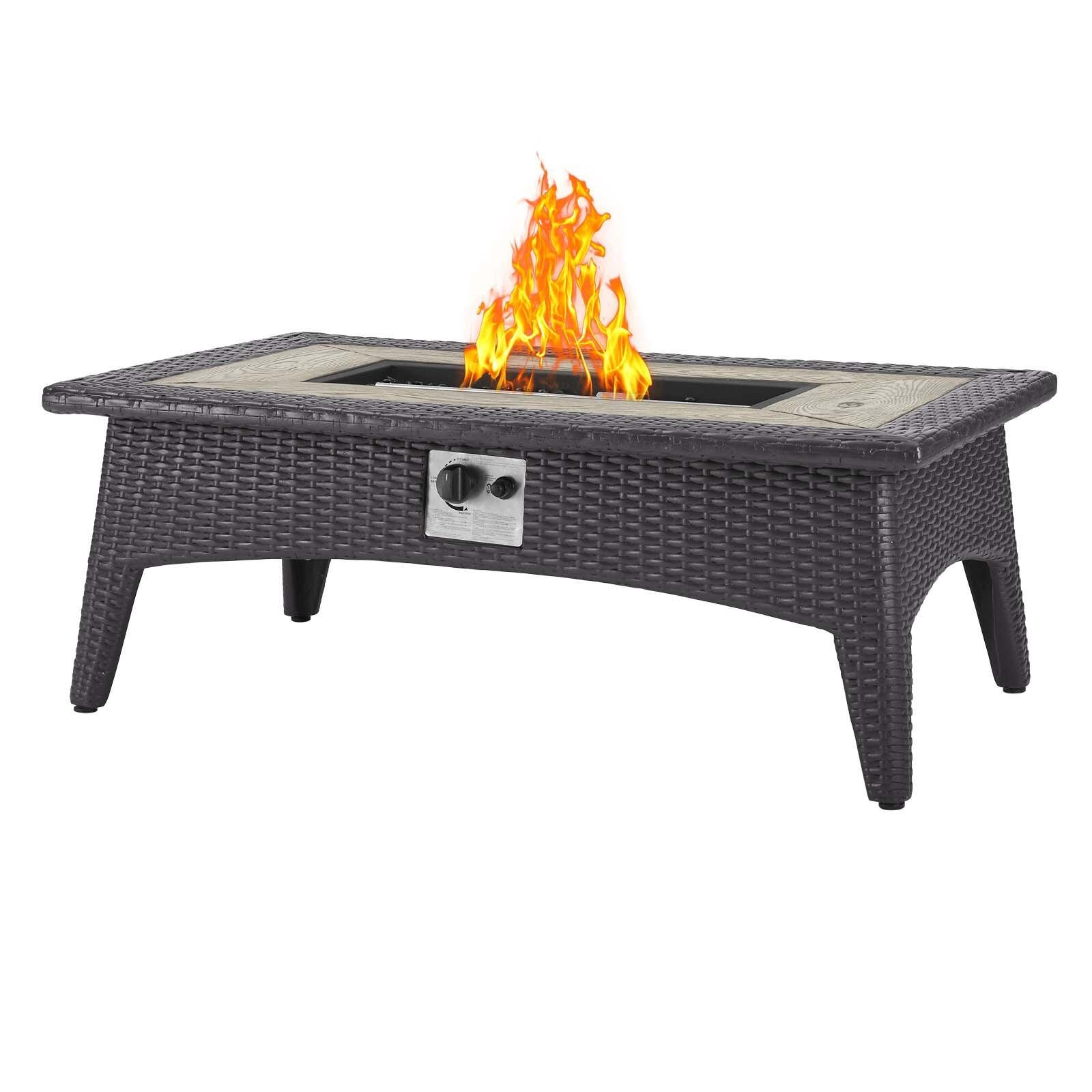 Modway Splendor 43.5" Outdoor Fire Pit Table, , large