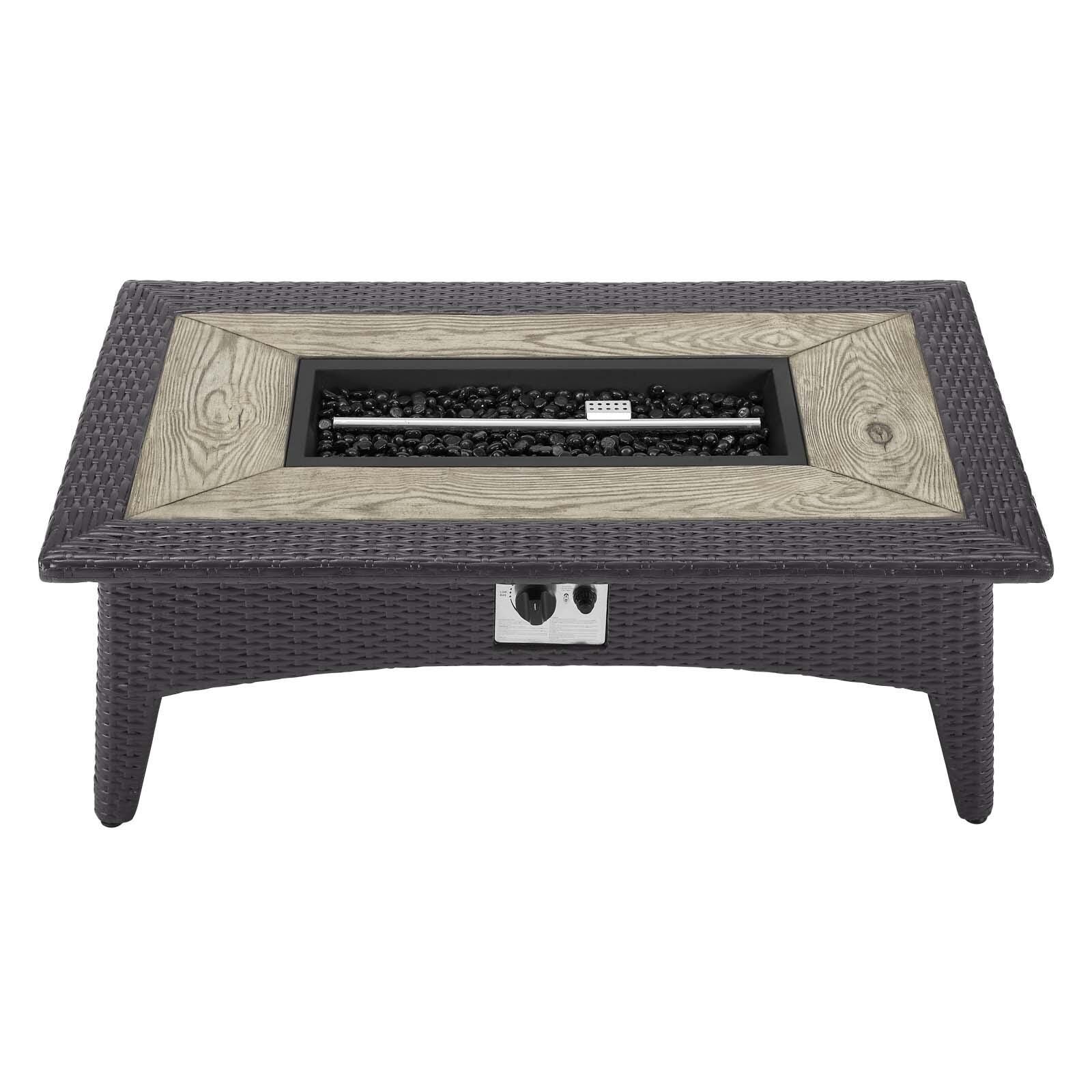 Modway Splendor 43.5" Outdoor Fire Pit Table, , large