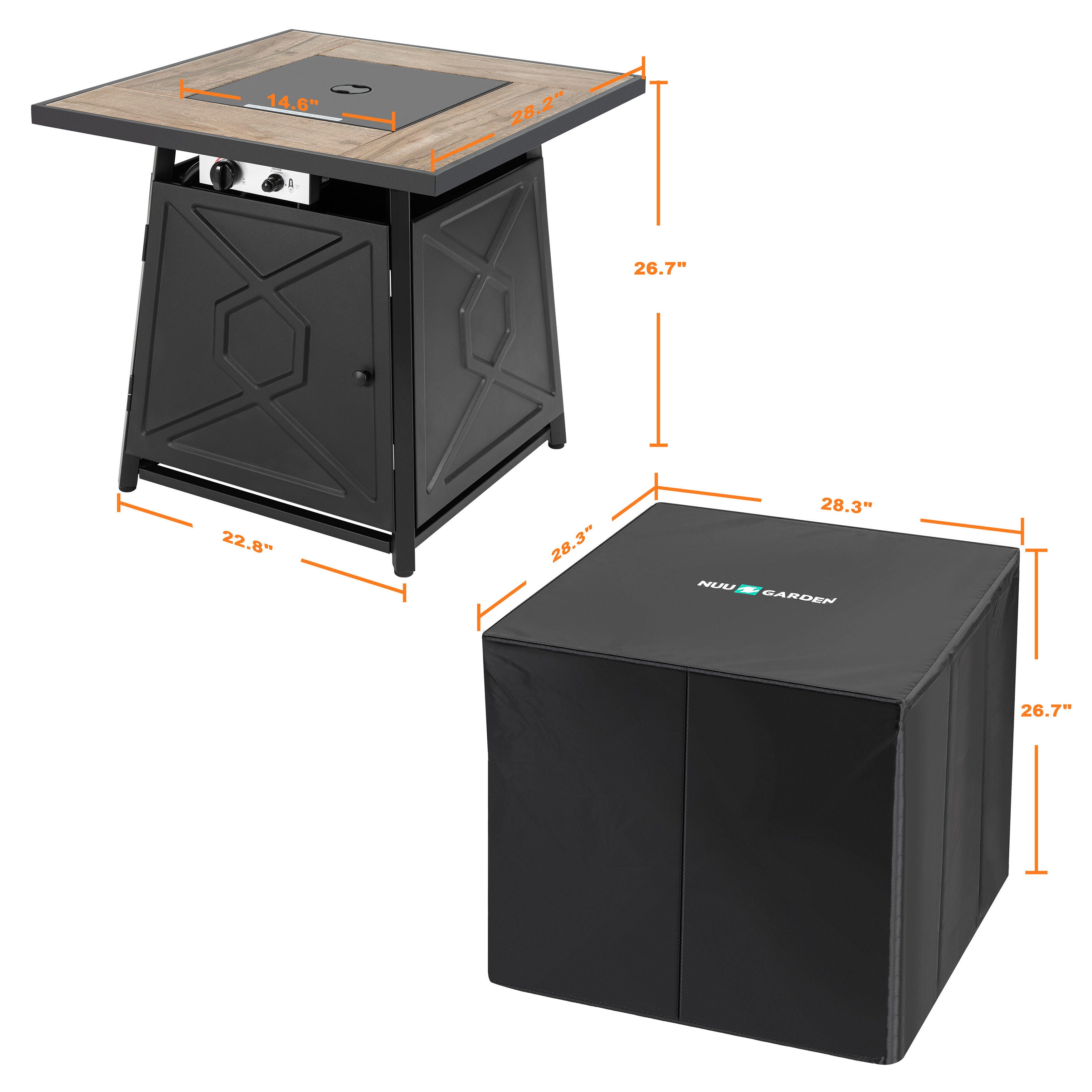 Nuu Garden Outdoor Fire Pit Table, , large