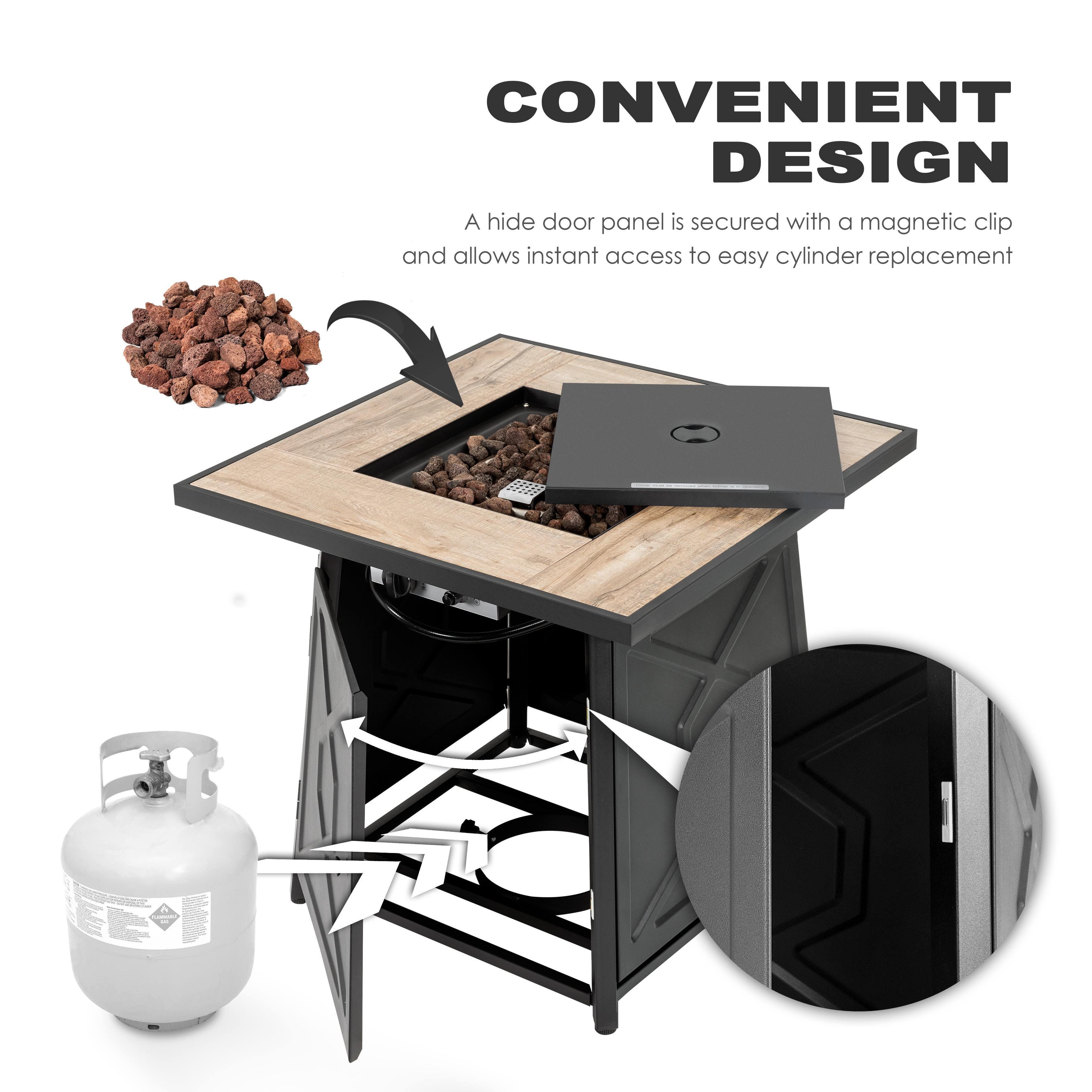 Nuu Garden Outdoor Fire Pit Table, , large