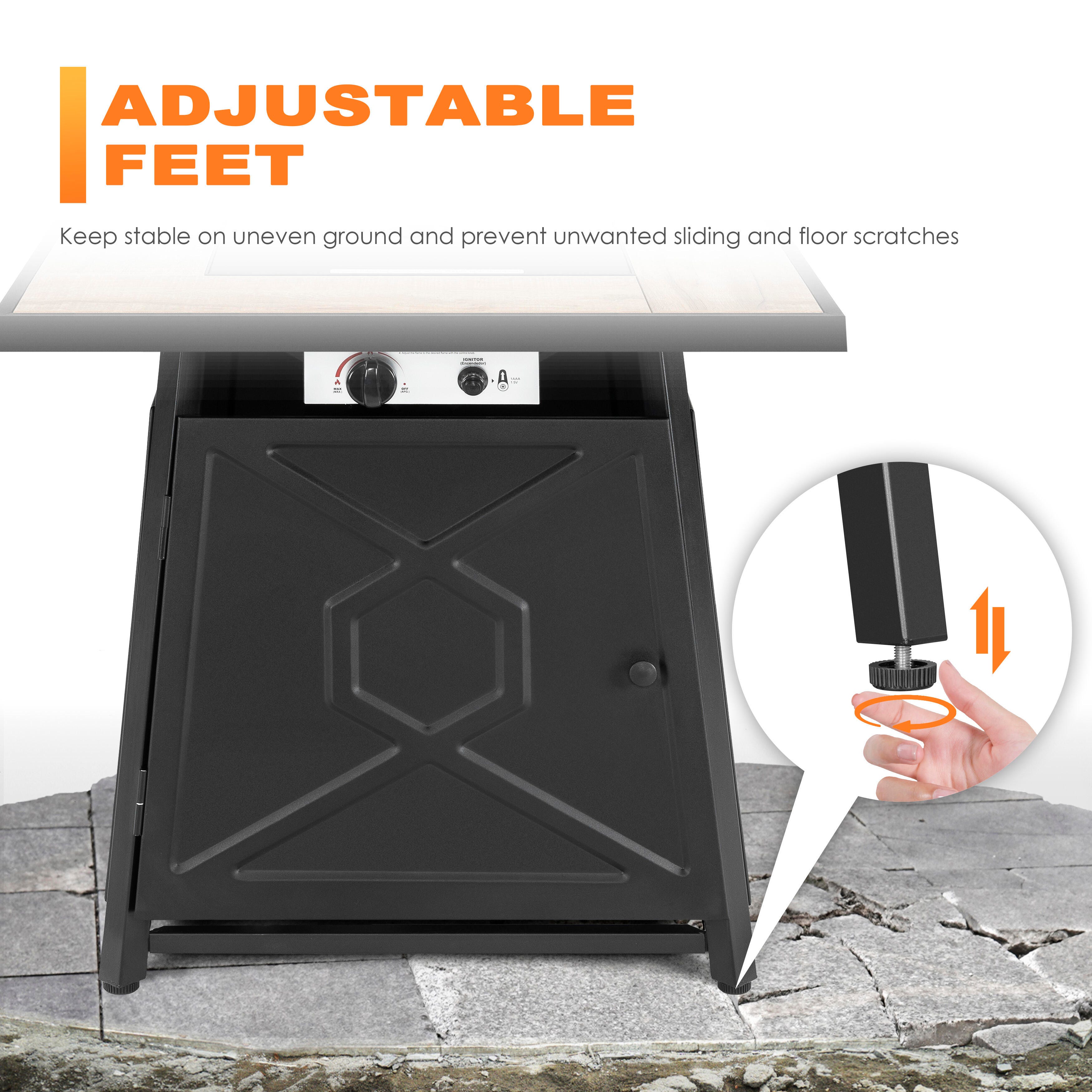 Nuu Garden Outdoor Fire Pit Table, , large