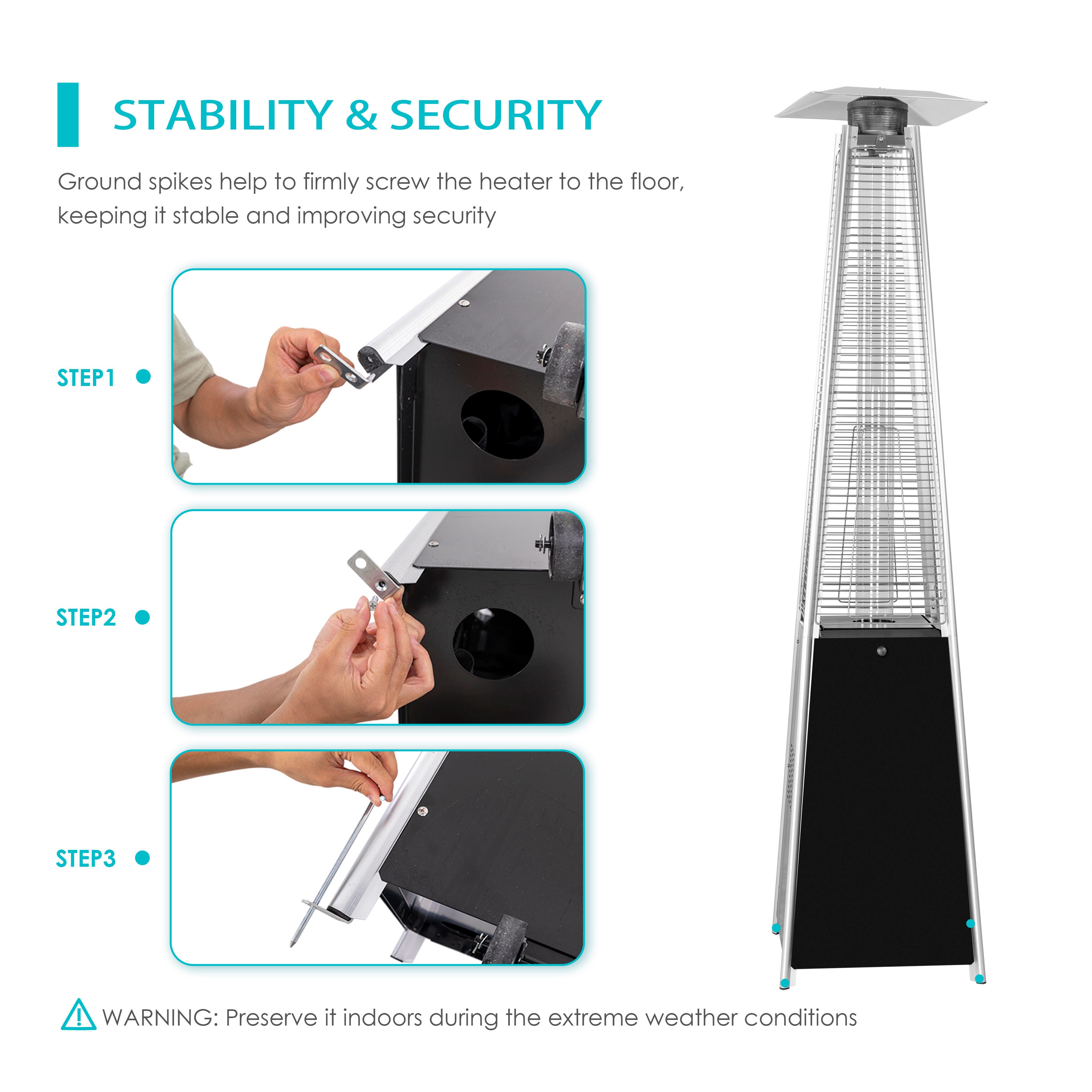 Nuu Garden Outdoor Patio Heater, , large