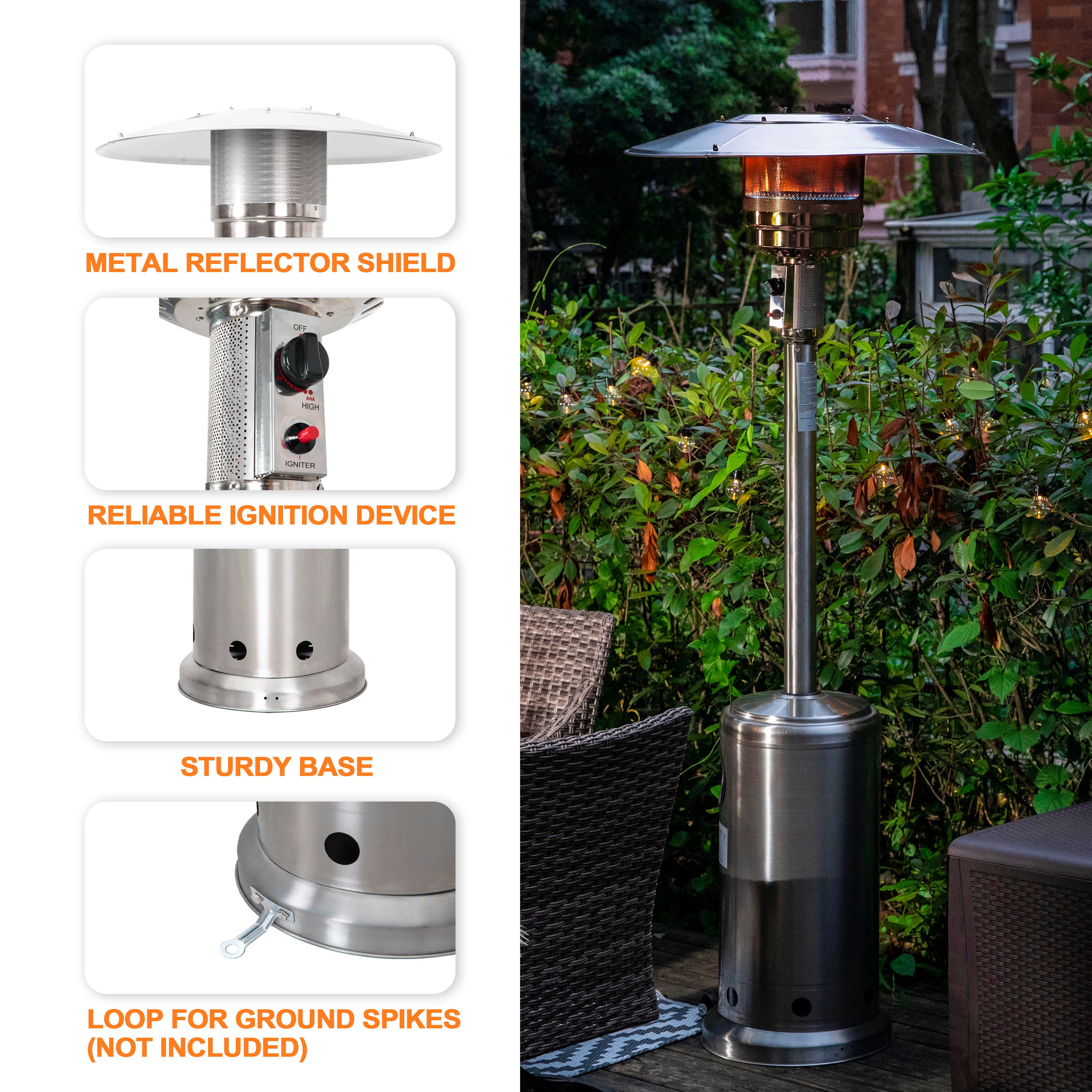 Nuu Garden Outdoor Gas Patio Heater, , large