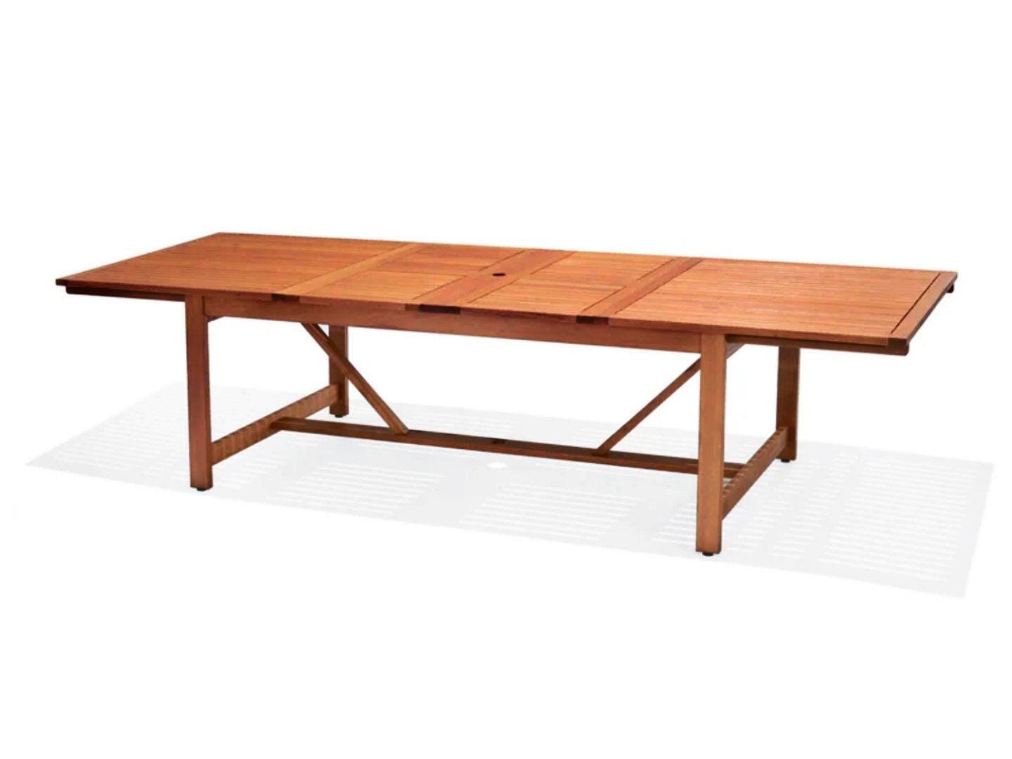 Amazonia Patio Dining Table, Dark Brown, large