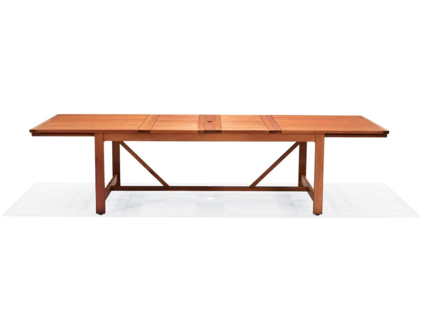 Amazonia Patio Dining Table, Dark Brown, large