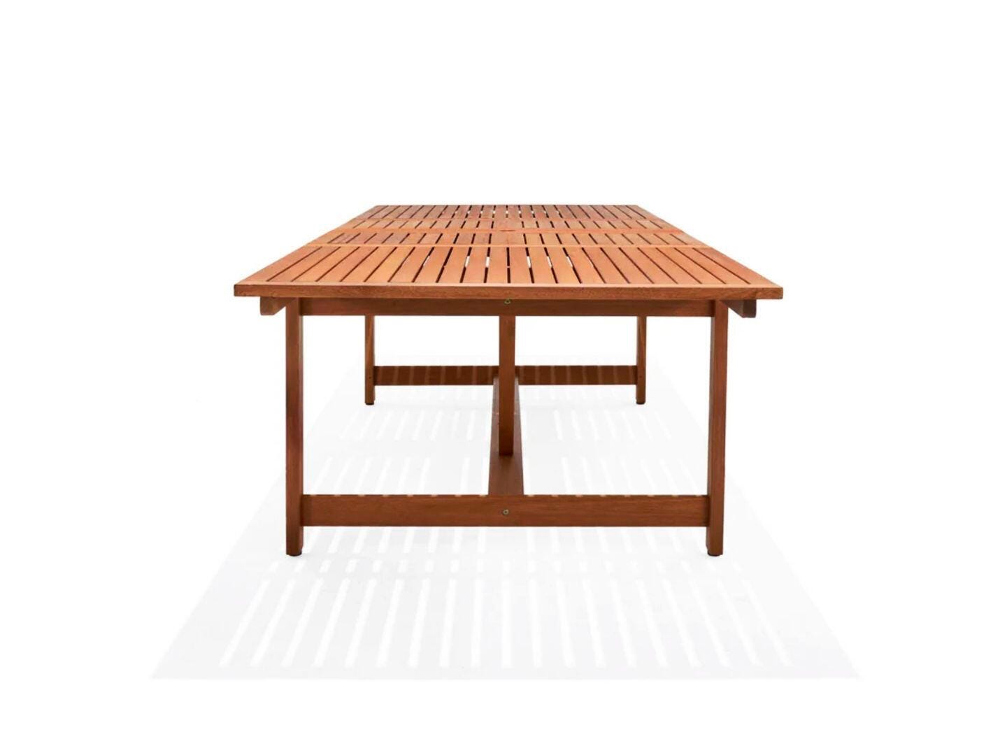 Amazonia Patio Dining Table, Dark Brown, large