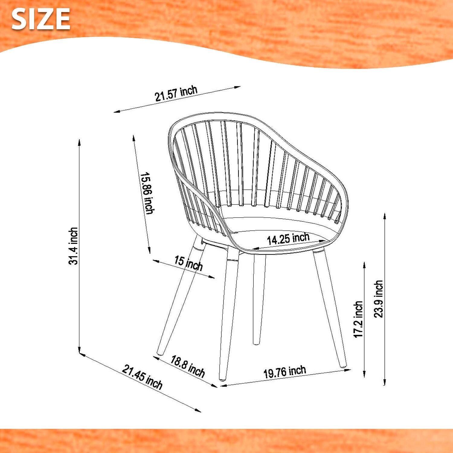 Amazonia Set of 4 Patio Dining Chairs, , large