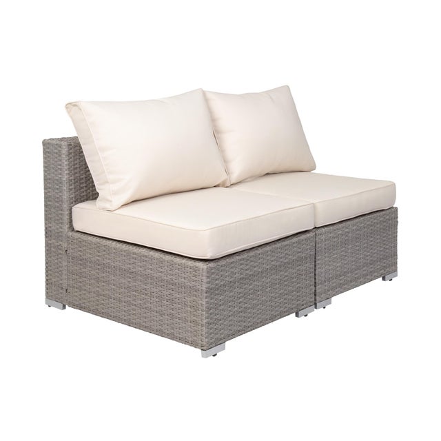 Westin Outdoor Westwend 64" Wide Armless Wicker Loveseat with Cushions