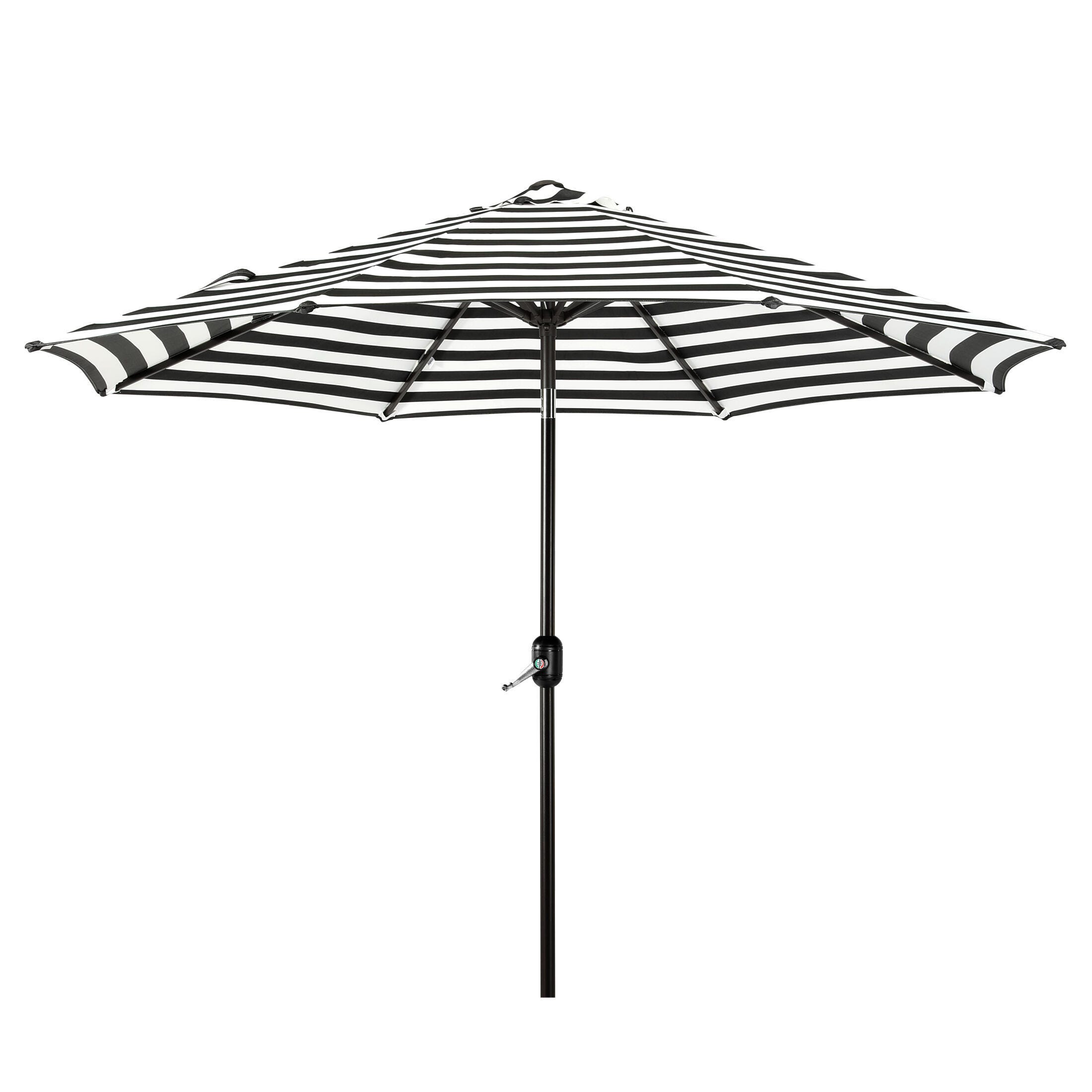 Westin Outdoor 9' Patio Umbrella With Tilt and Crank Lift, Black, large