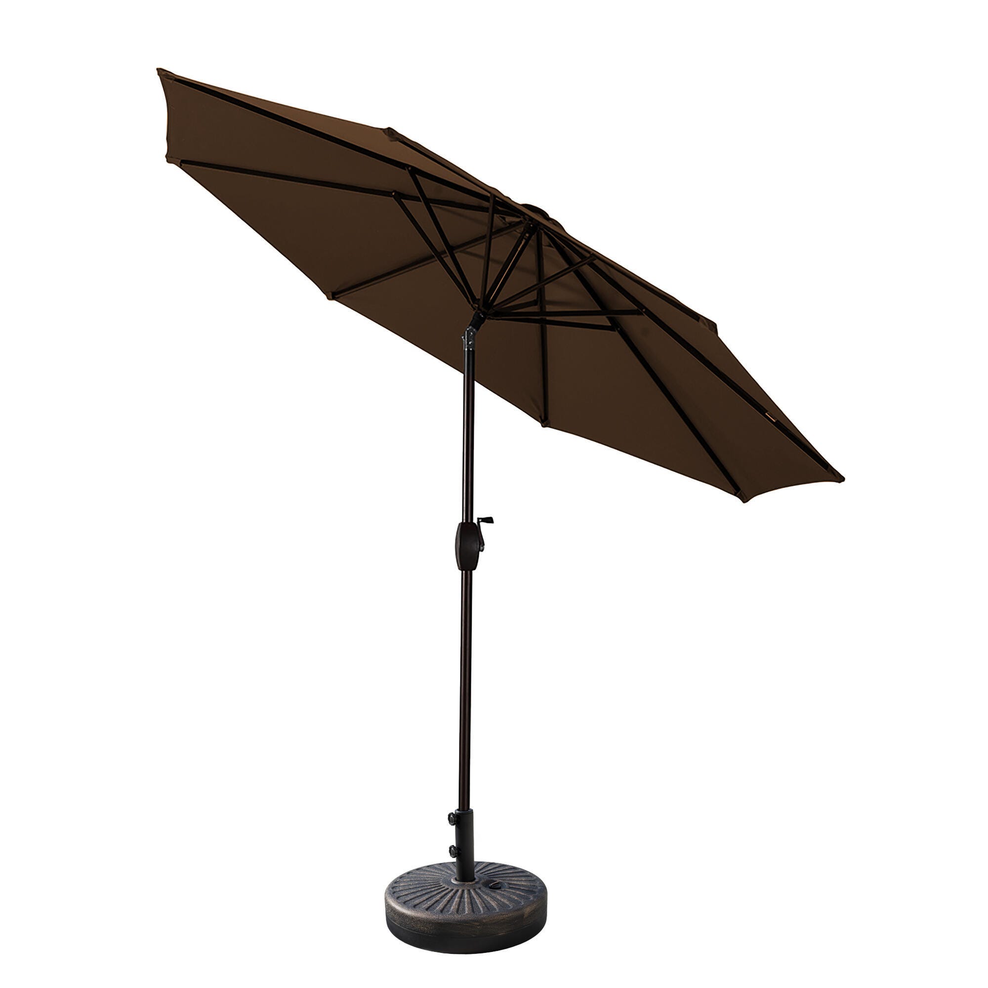 living accents taylor 9 ft. tiltable brown patio umbrella Treasure Garden 9' Starlux Collar Tilt with Bronze Frame For a beautiful Living Accents 9 ft. Tiltable