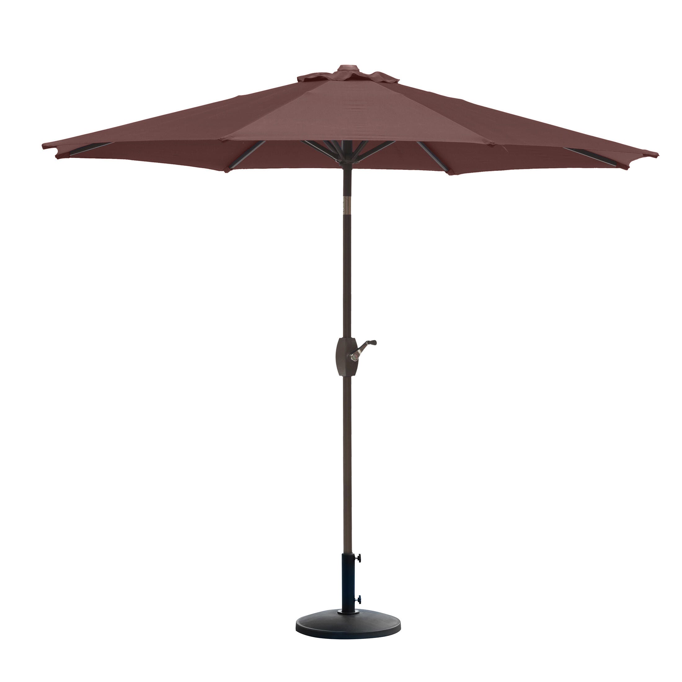 Westin Outdoor 9-Ft Market Patio Umbrella with Round Resin Base