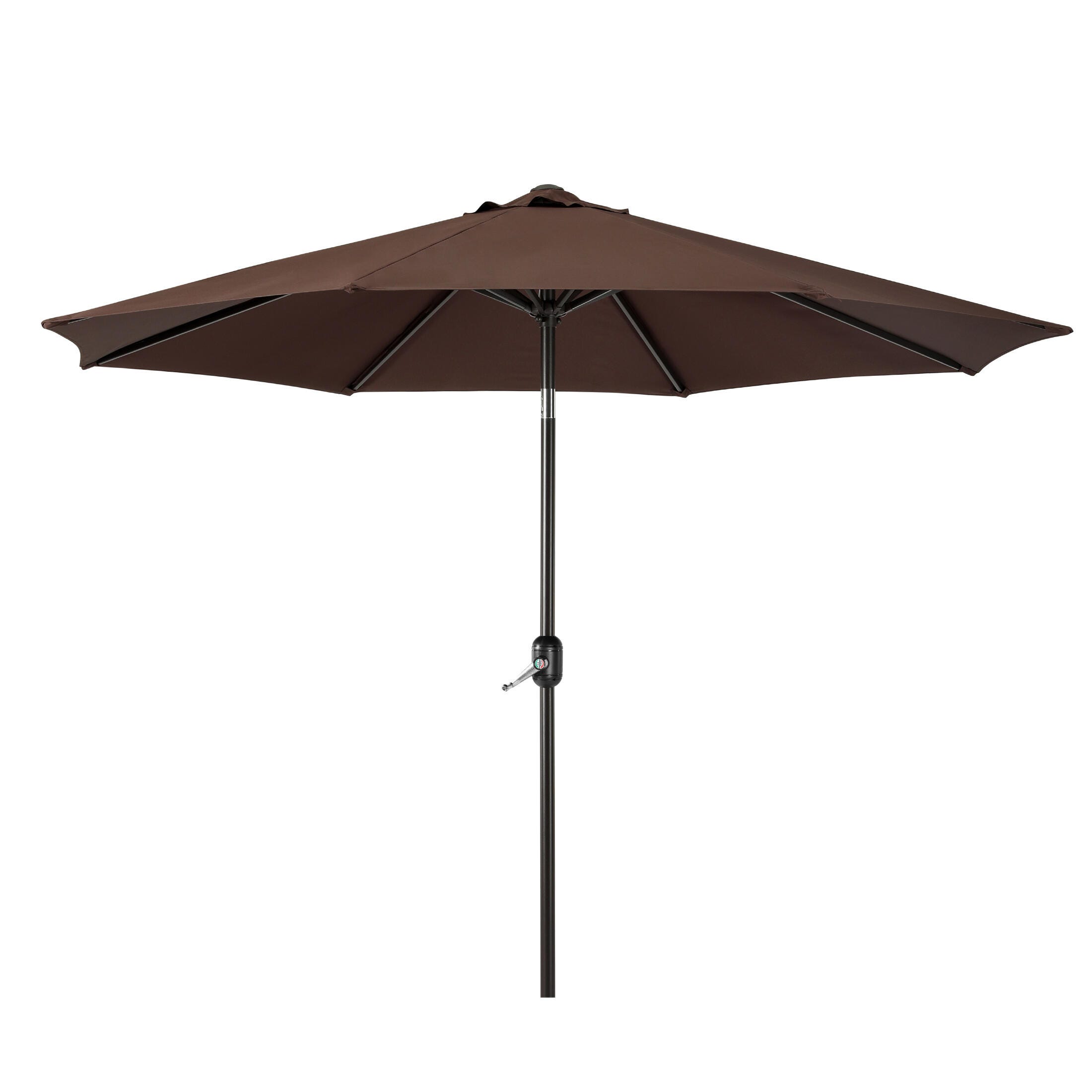 Westin Outdoor 9' Patio Umbrella With Tilt and Crank Lift, Brown, large