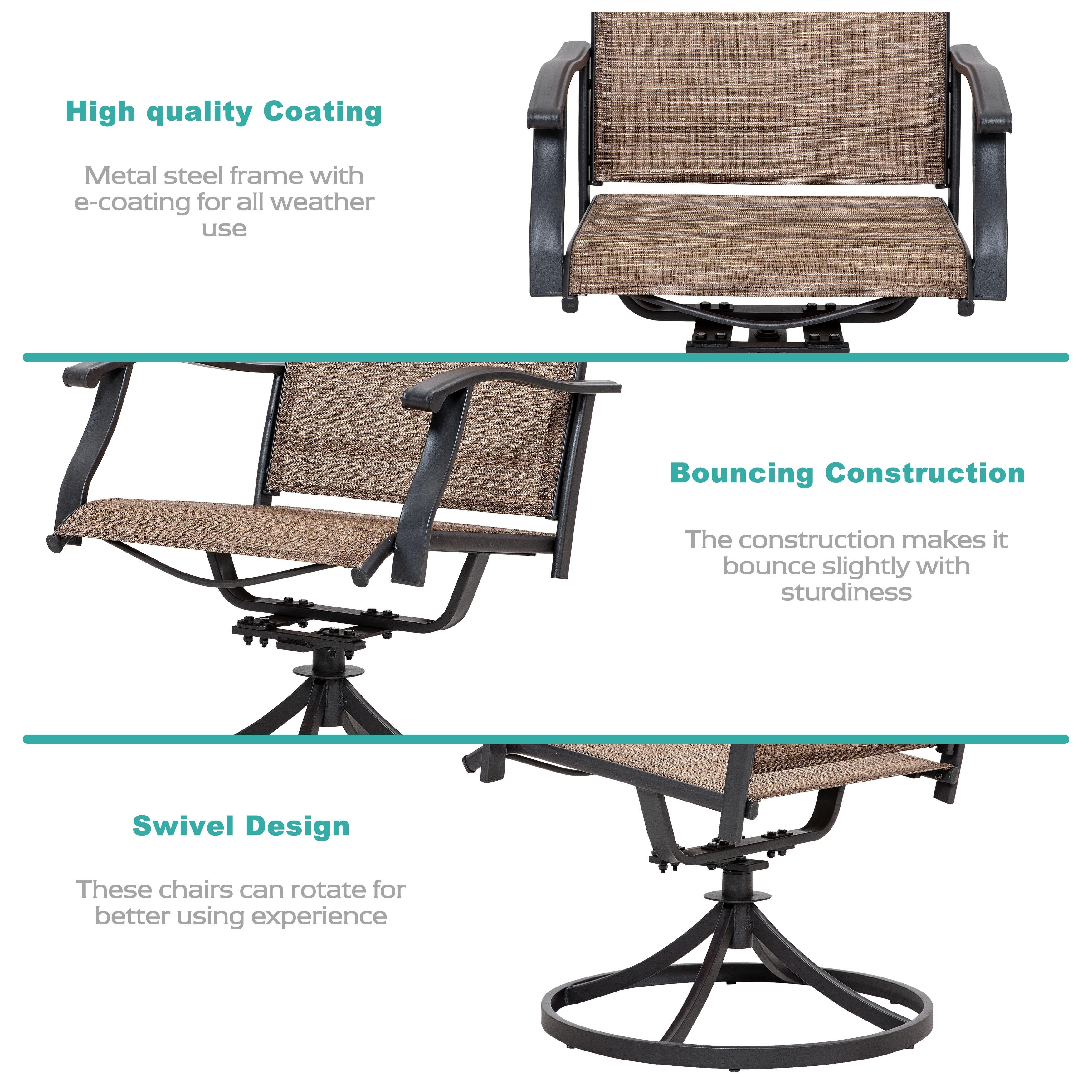 Nuu Garden Outdoor Dining Swivel Chair Set of 2, , large