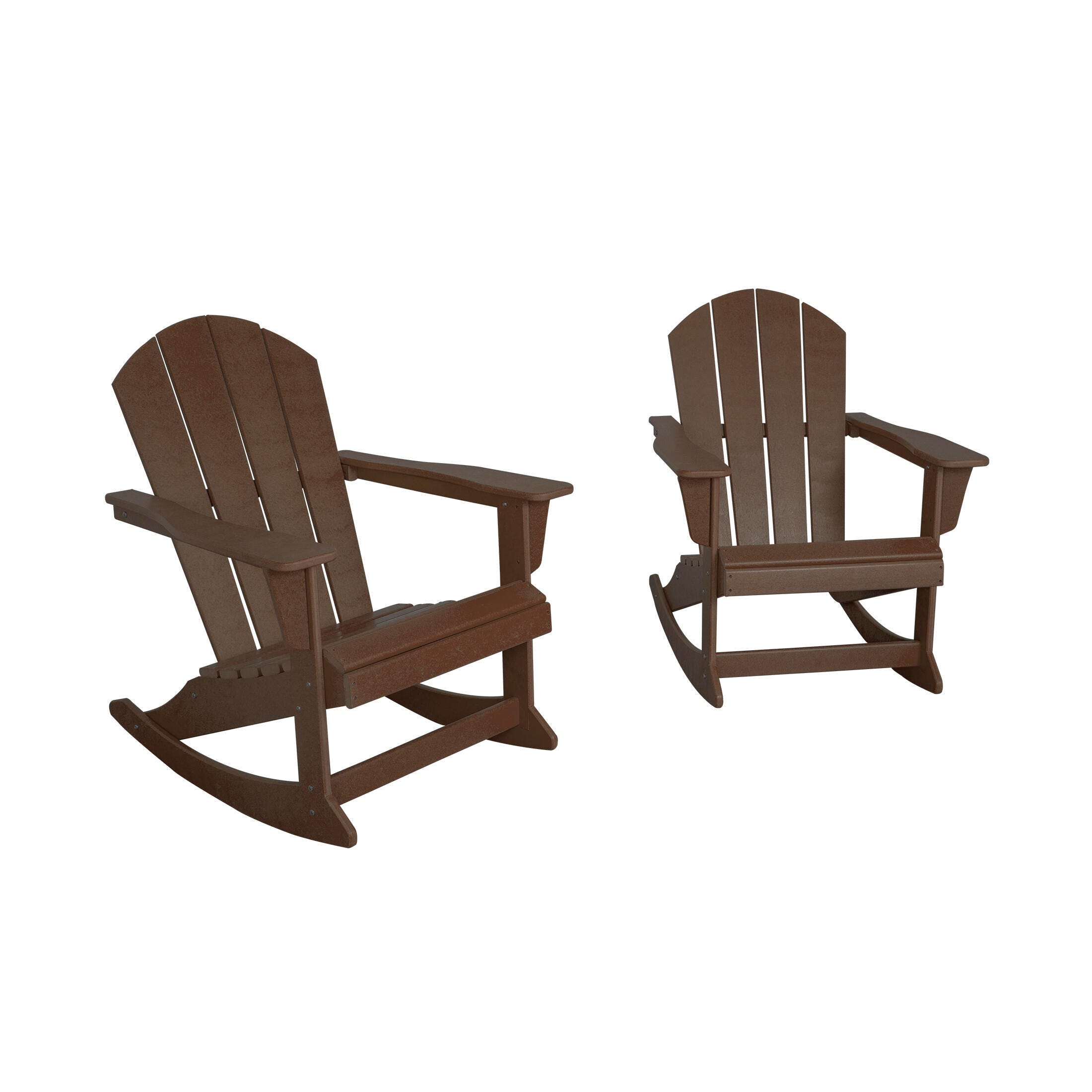 Venice Outdoor Adirondack Rocking Chairs (Set of 2), Dark Brown, large