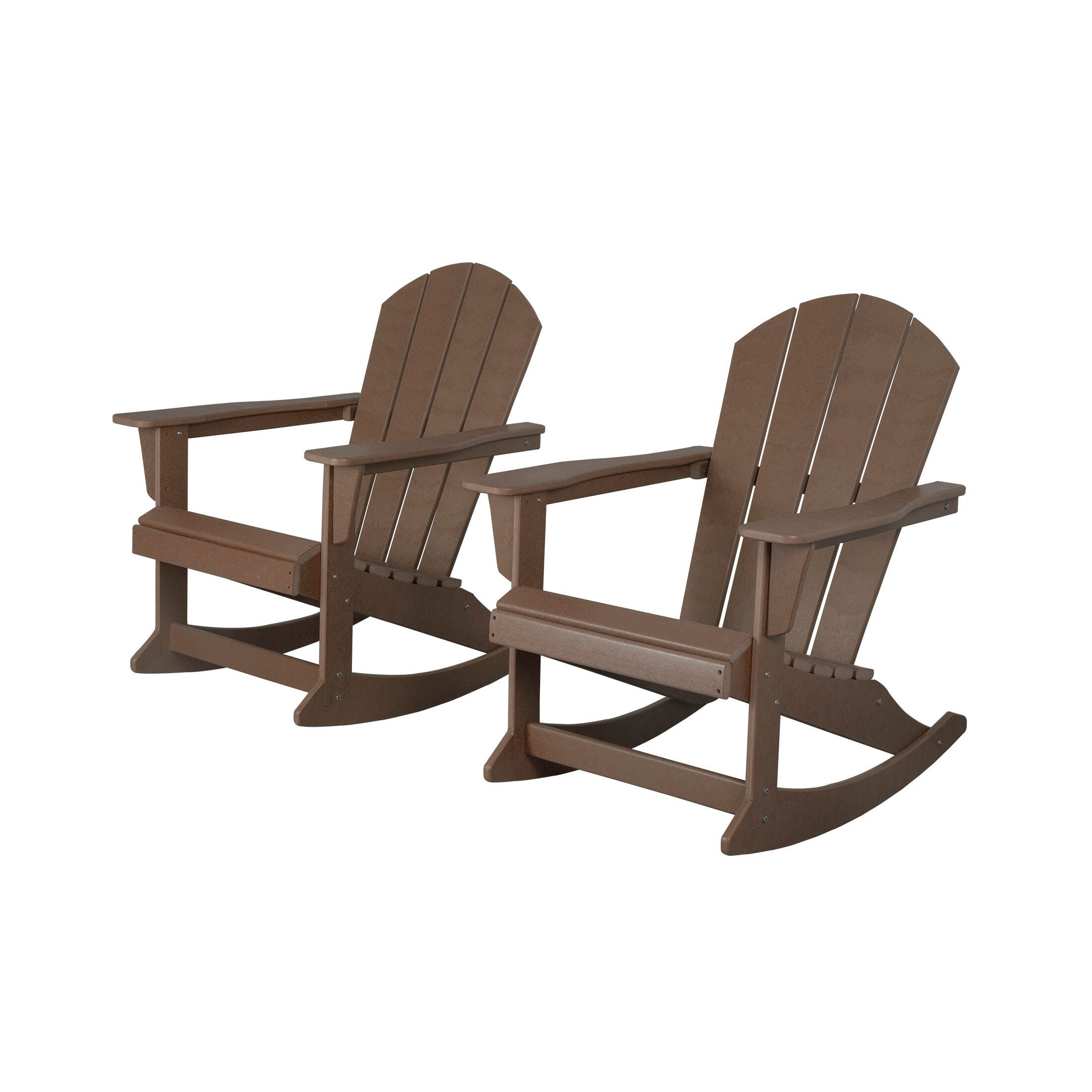 Venice Outdoor Adirondack Rocking Chairs (Set of 2), Dark Brown, large