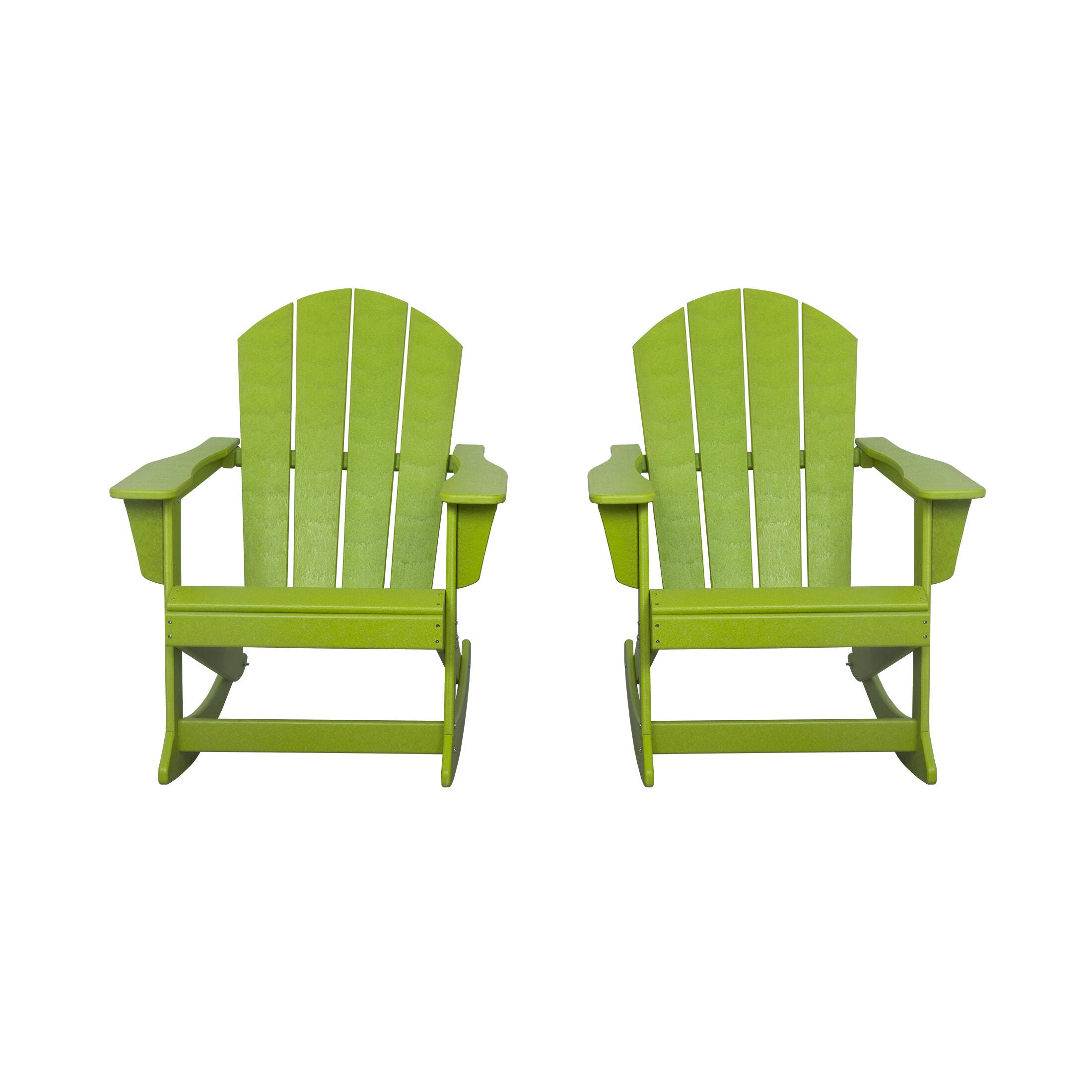 Venice Outdoor Adirondack Rocking Chairs (Set of 2), Lime, large