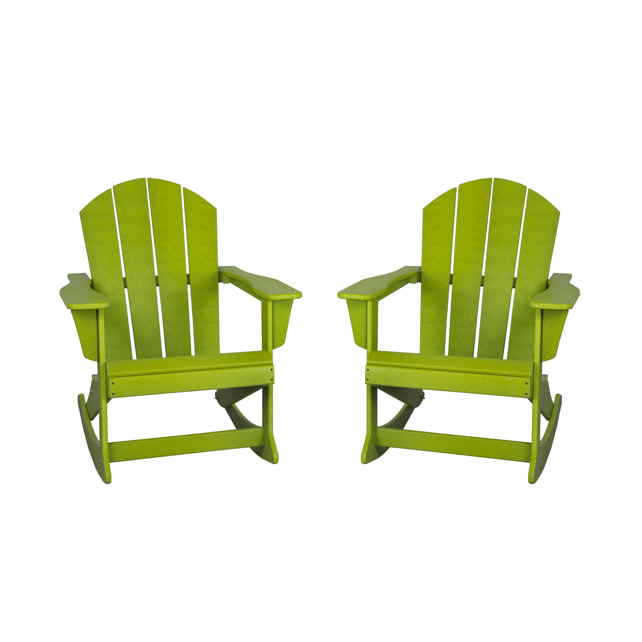 Venice Outdoor Adirondack Rocking Chairs (Set of 2), Lime, large
