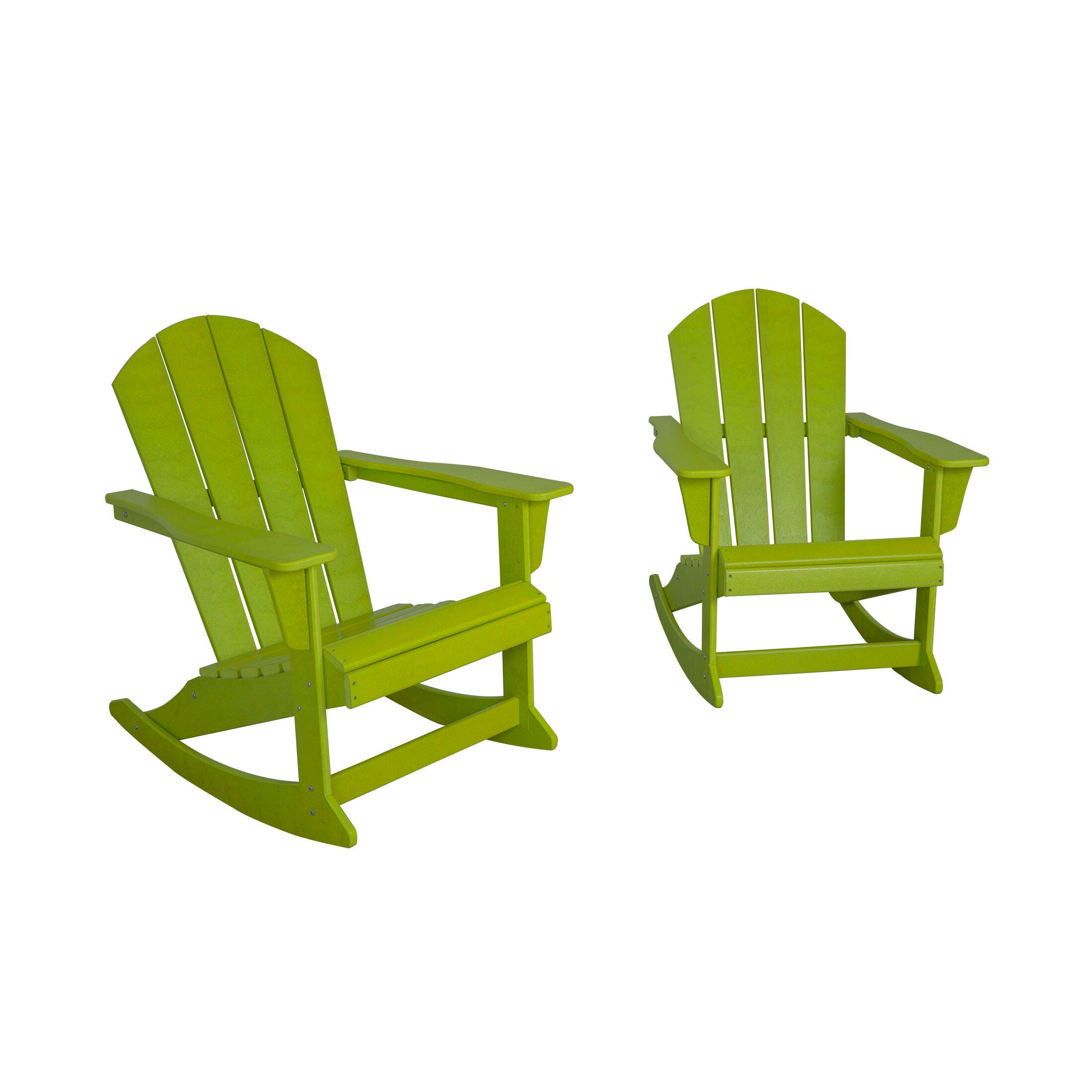Venice Outdoor Adirondack Rocking Chairs (Set of 2), Lime, large