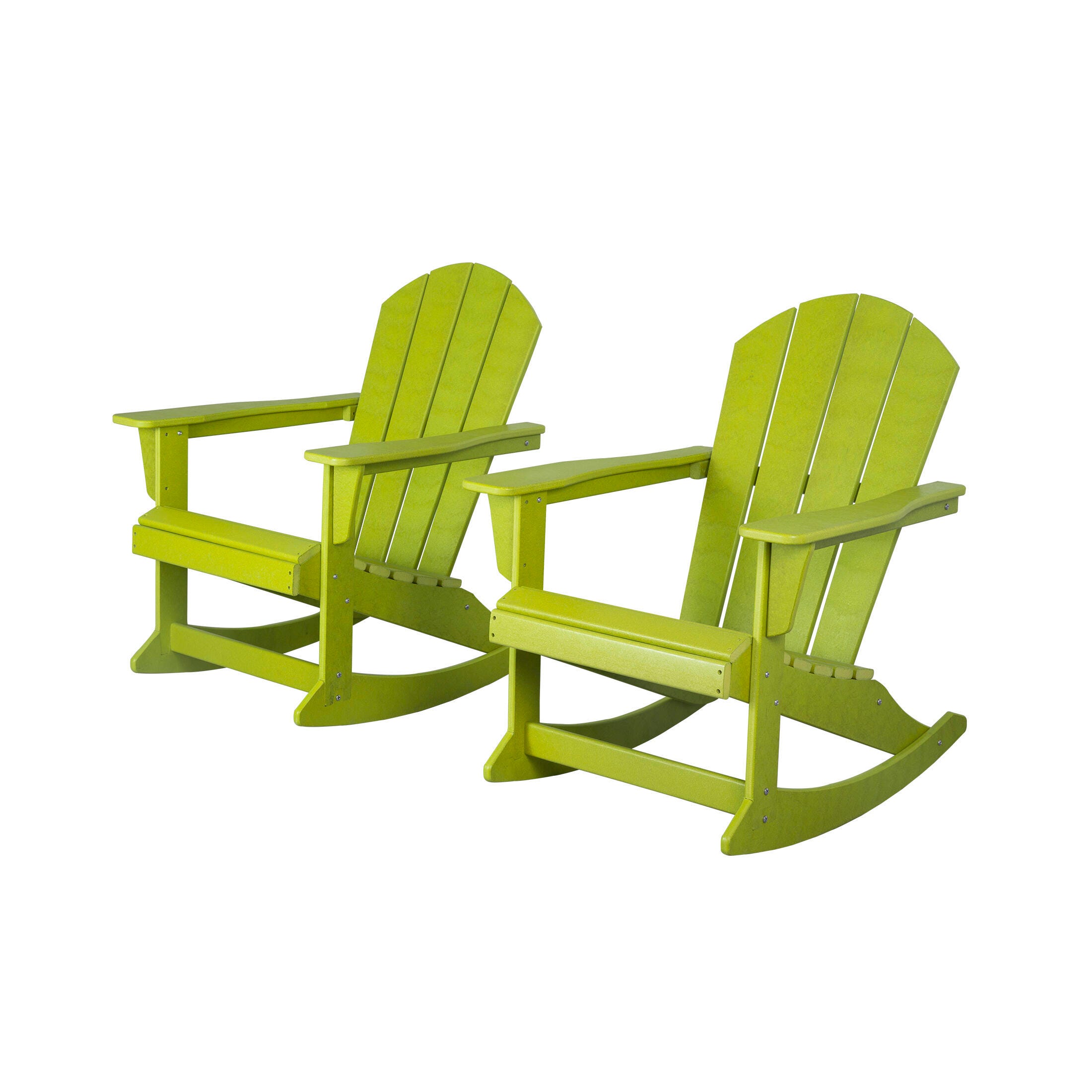 Venice Outdoor Adirondack Rocking Chairs (Set of 2), Lime, large