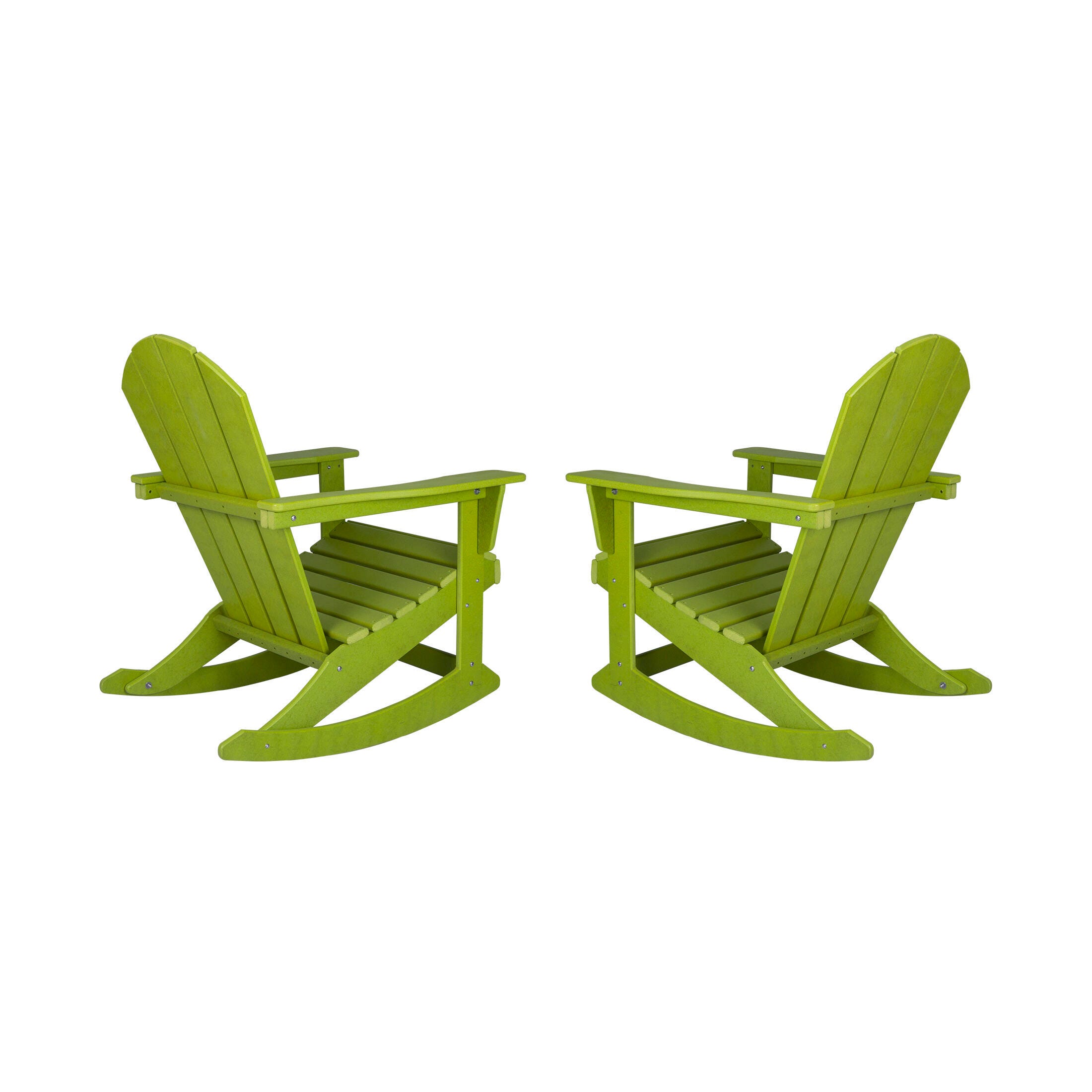 Venice Outdoor Adirondack Rocking Chairs (Set of 2), Lime, large
