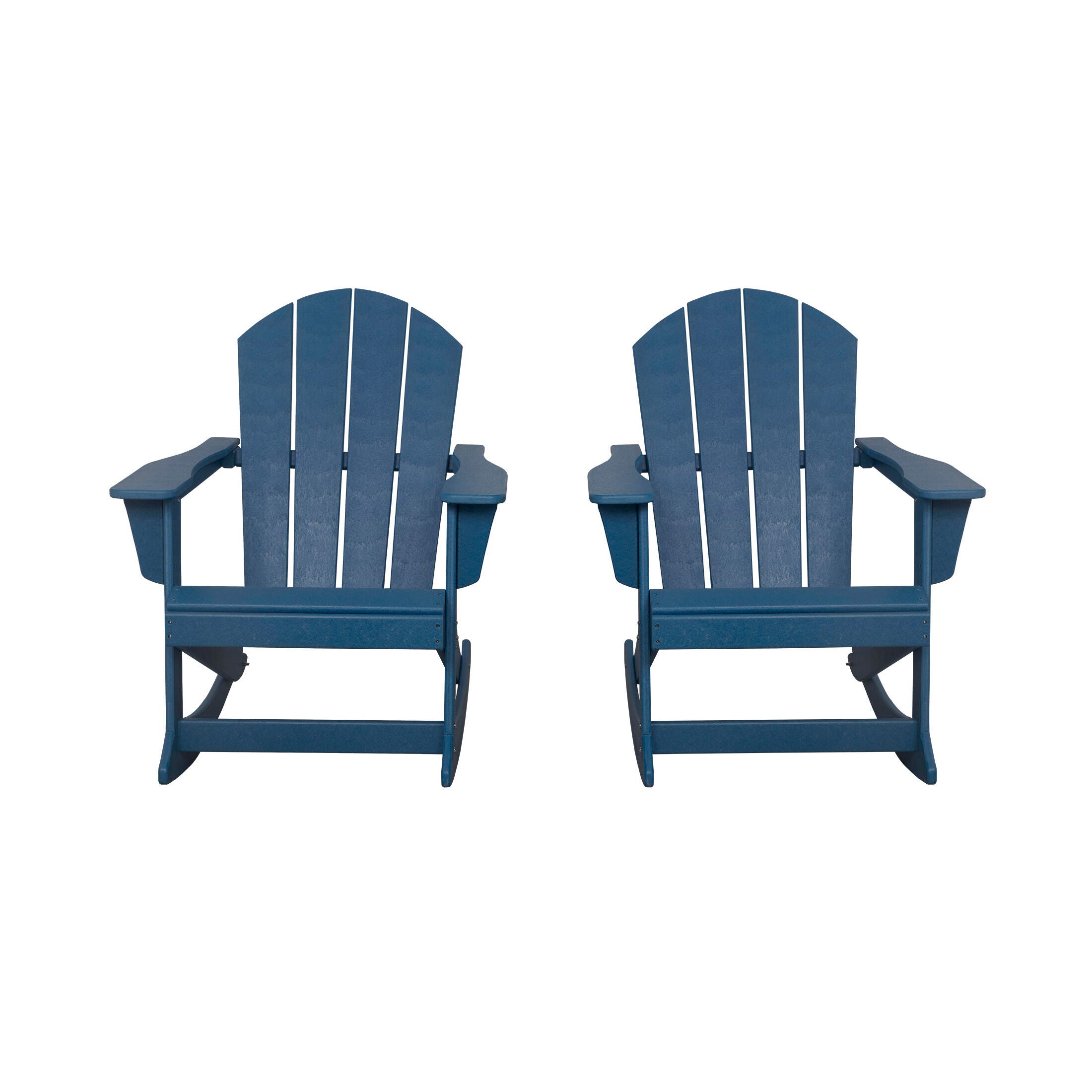 Venice Outdoor Adirondack Rocking Chairs (Set of 2), Navy Blue, large