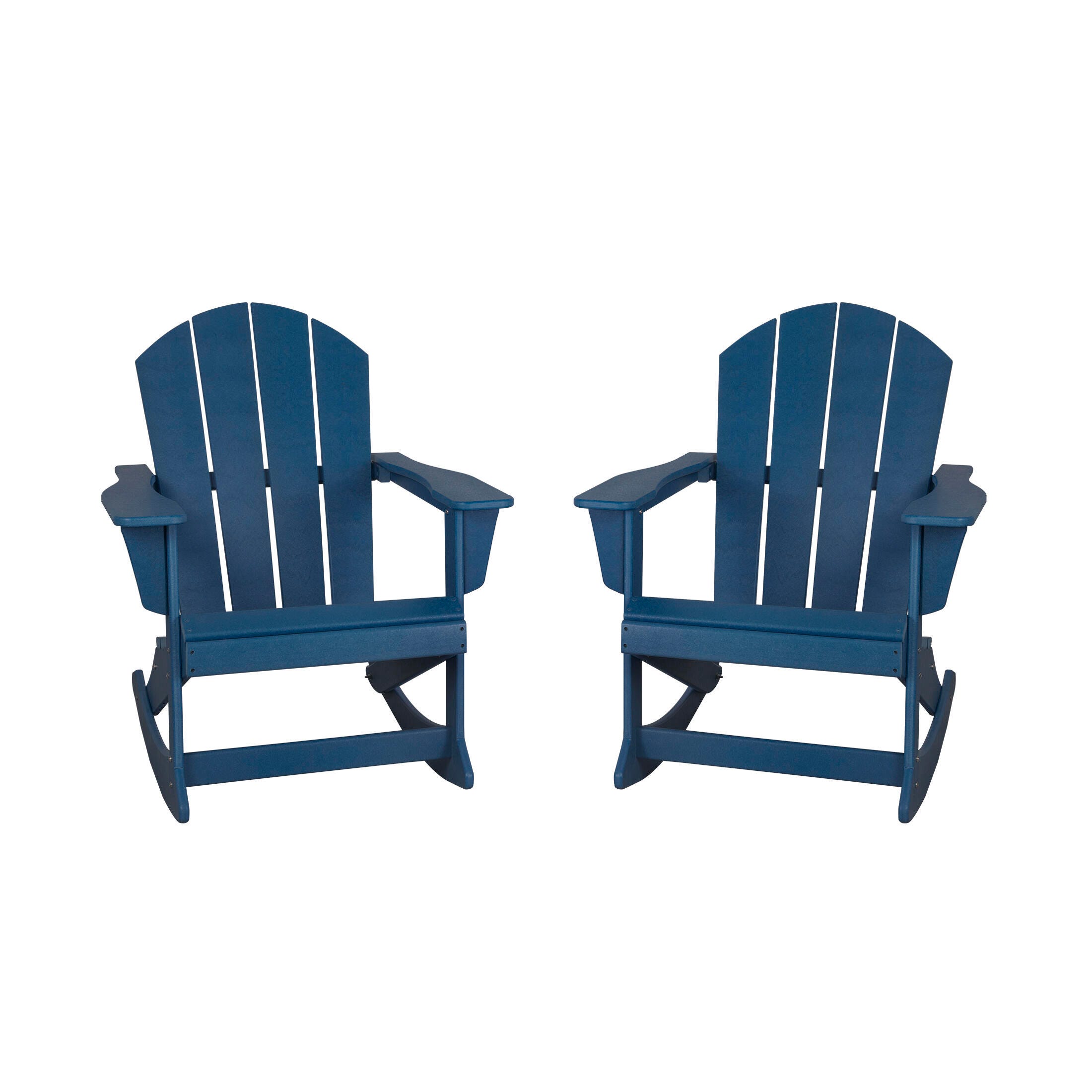 Venice Outdoor Adirondack Rocking Chairs (Set of 2), Navy Blue, large