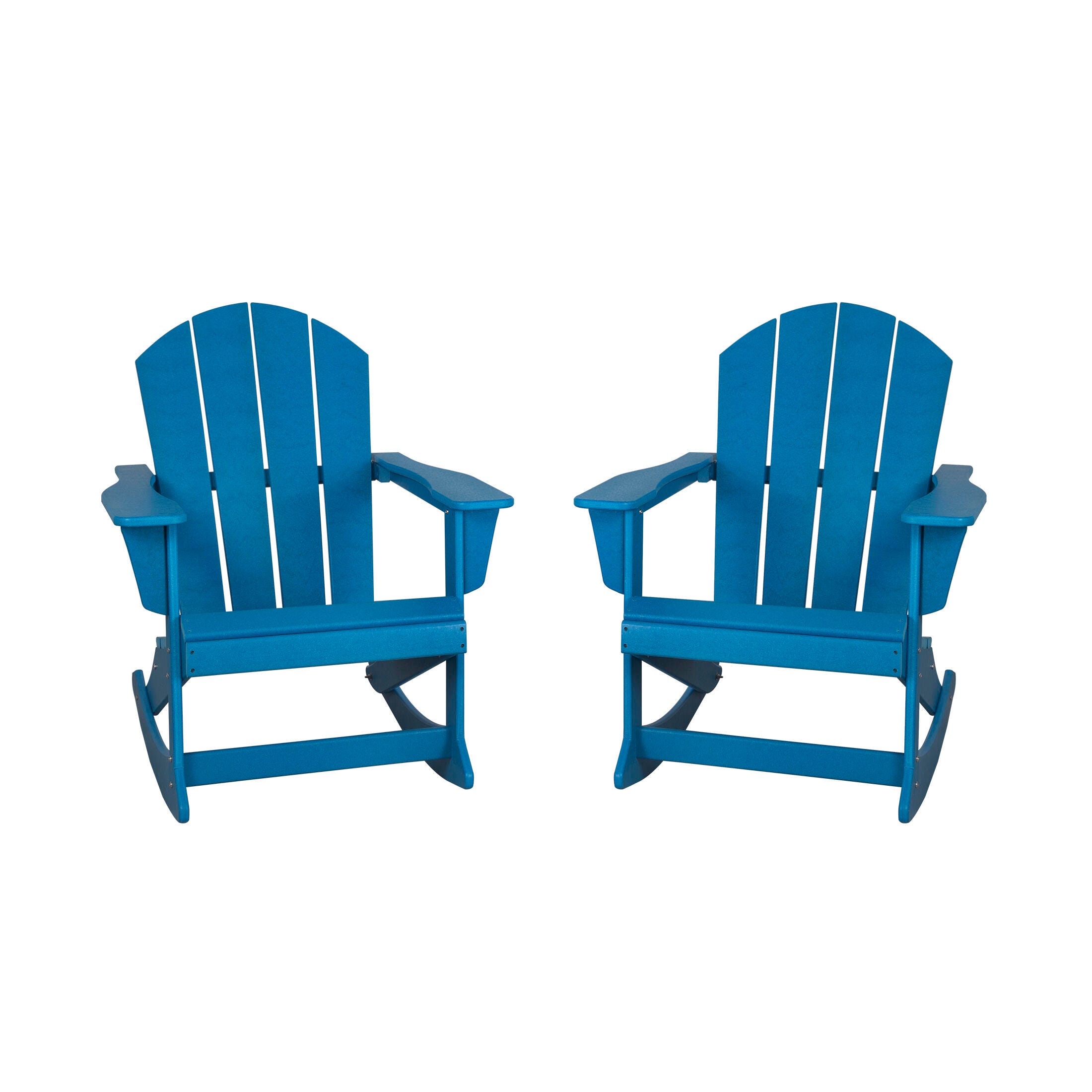 Venice Outdoor Adirondack Rocking Chairs (Set of 2), Pacific Blue, large