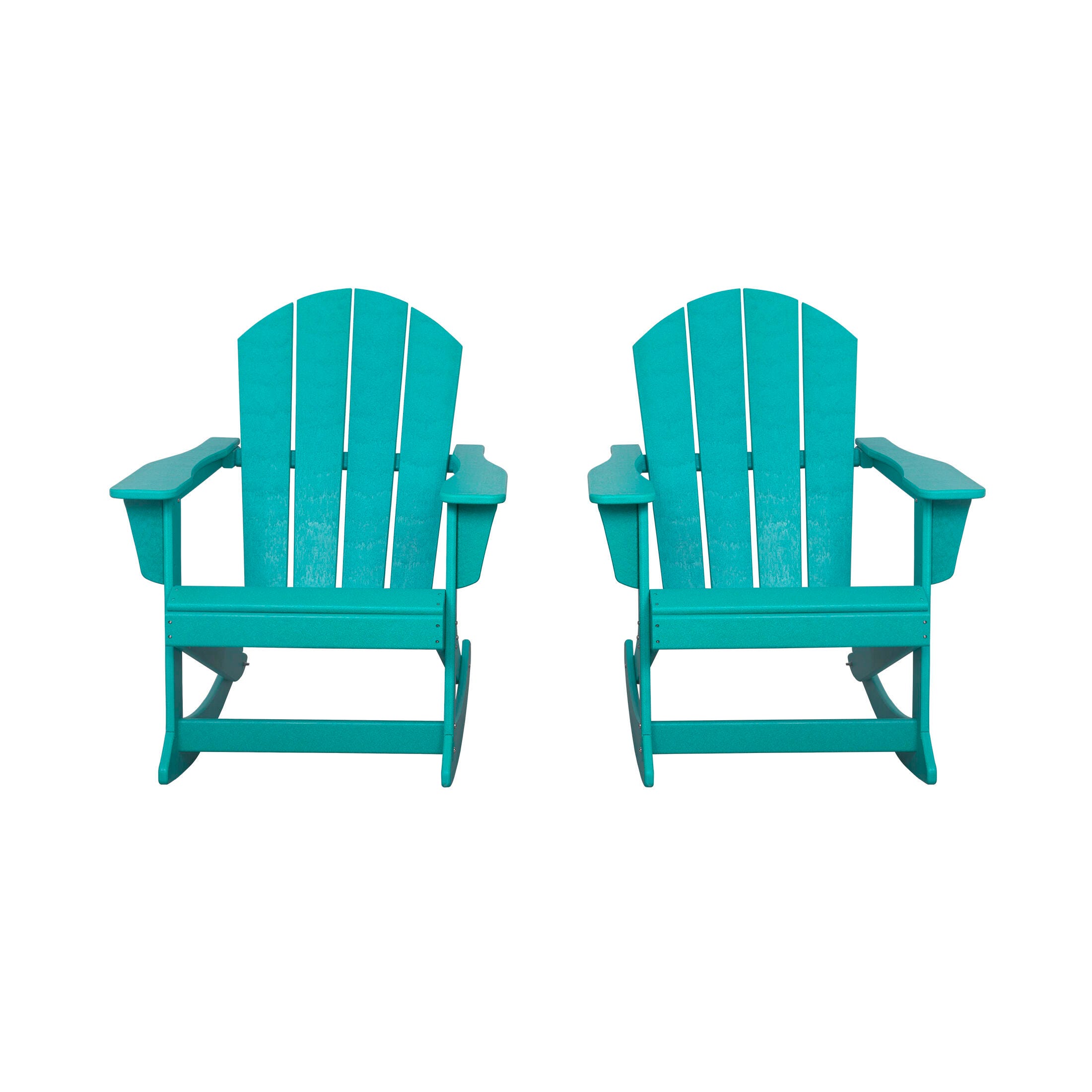 Venice Outdoor Adirondack Rocking Chairs (Set of 2), Turquoise, large