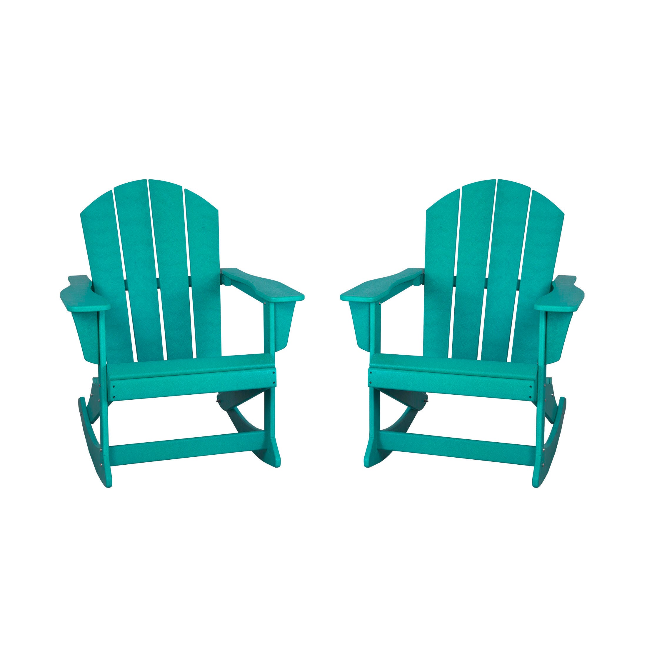 Venice Outdoor Adirondack Rocking Chairs (Set of 2), Turquoise, large