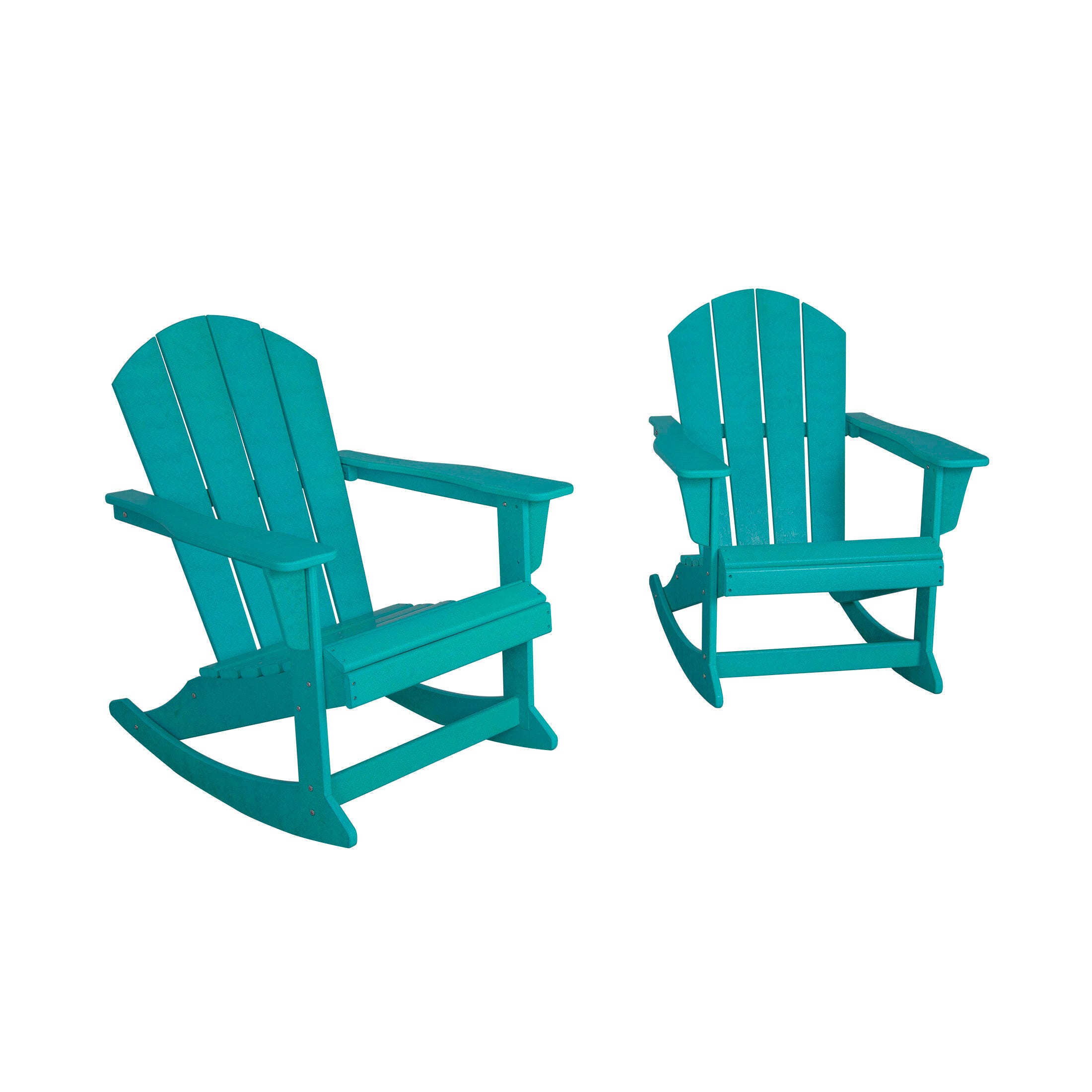Venice Outdoor Adirondack Rocking Chairs (Set of 2), Turquoise, large