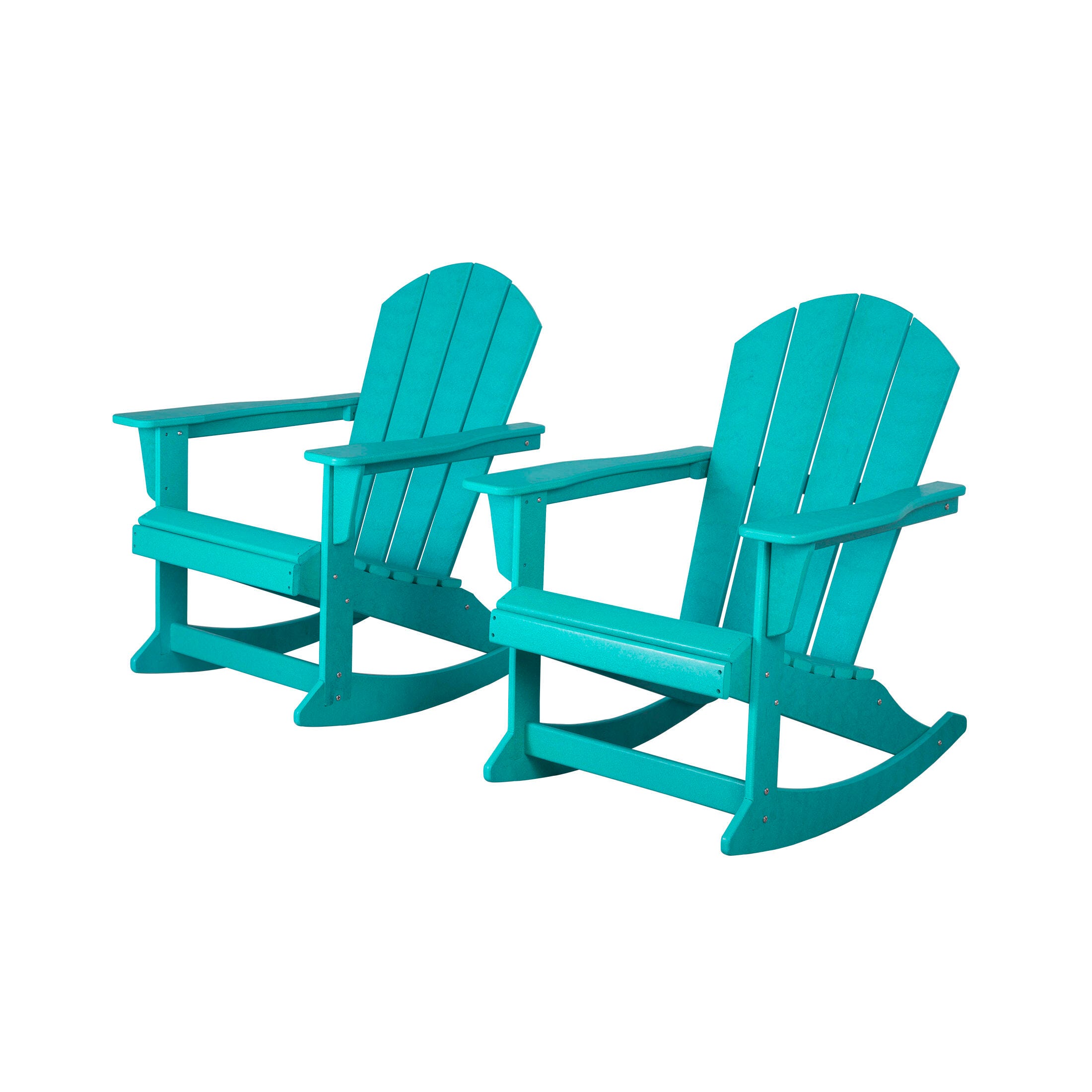 Venice Outdoor Adirondack Rocking Chairs (Set of 2), Turquoise, large