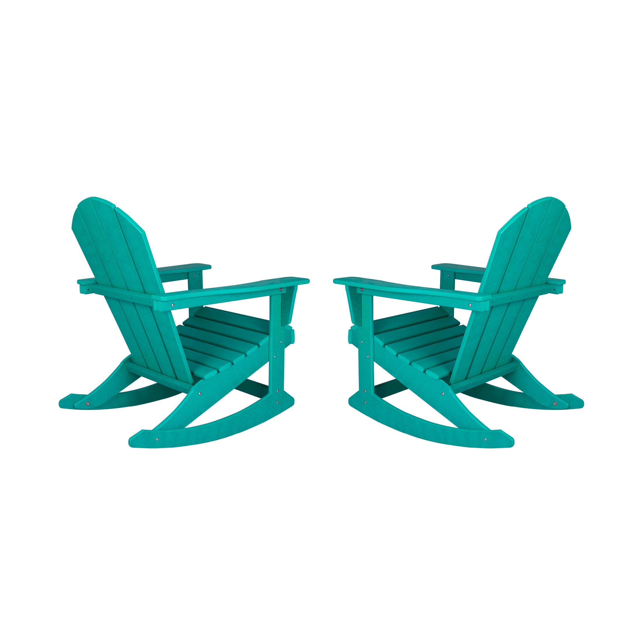 Venice Outdoor Adirondack Rocking Chairs (Set of 2), Turquoise, large