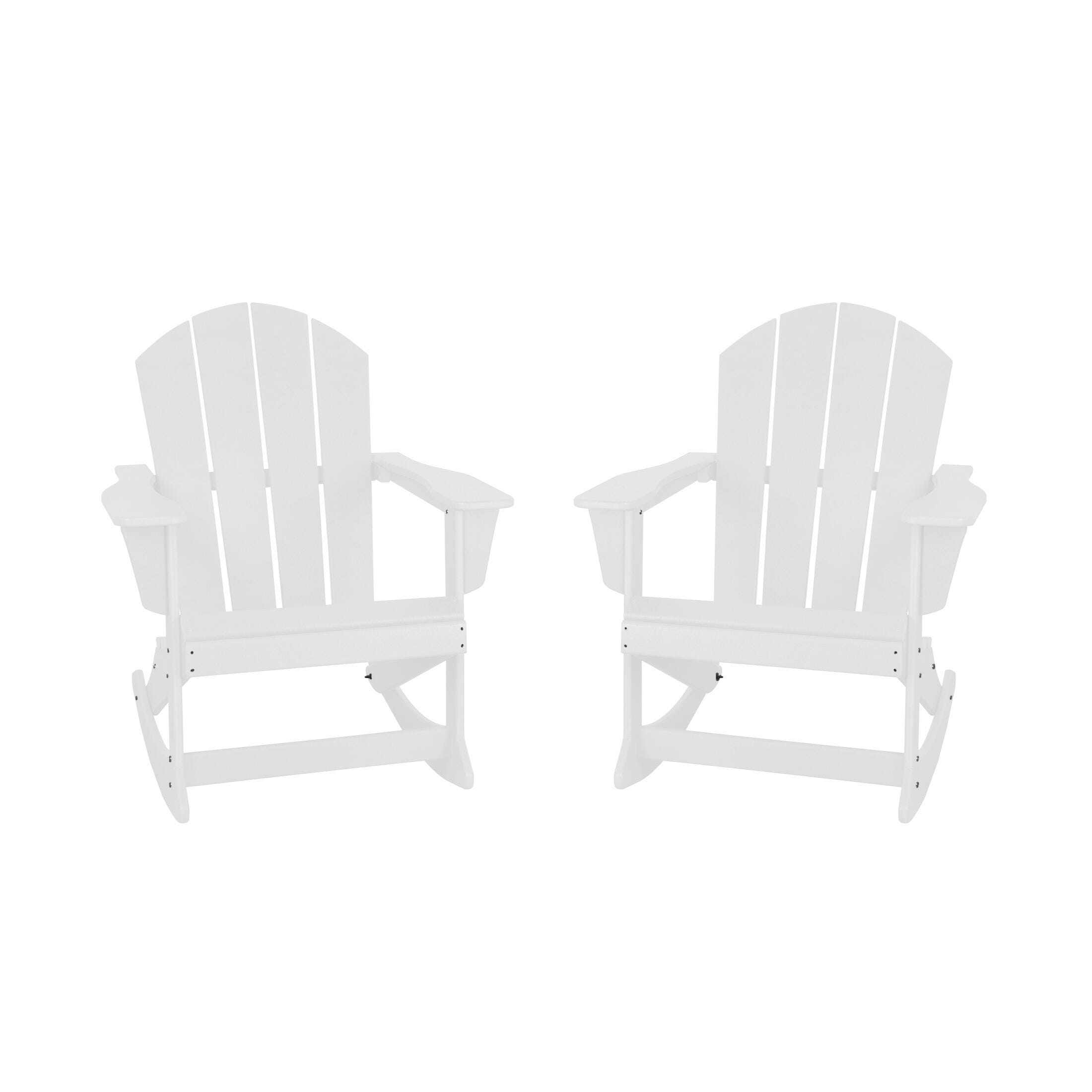 Venice Outdoor Adirondack Rocking Chairs (Set of 2), White, large