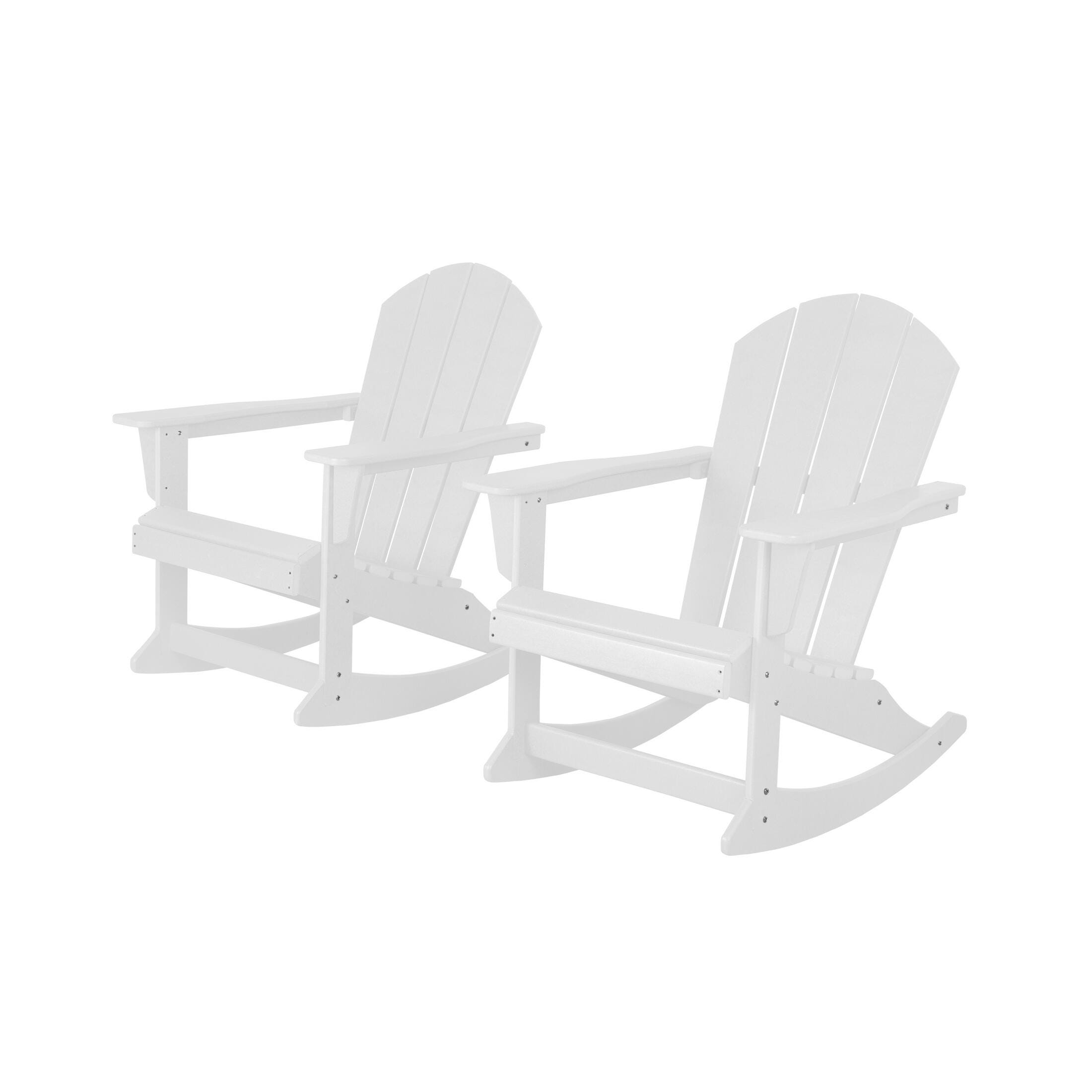 Venice Outdoor Adirondack Rocking Chairs (Set of 2), White, large