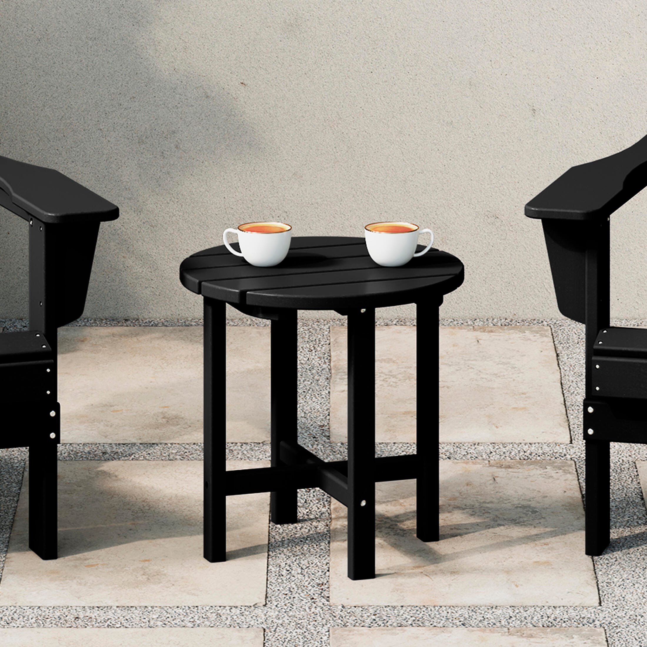 Seaside Outdoor Side Table, Black, rollover