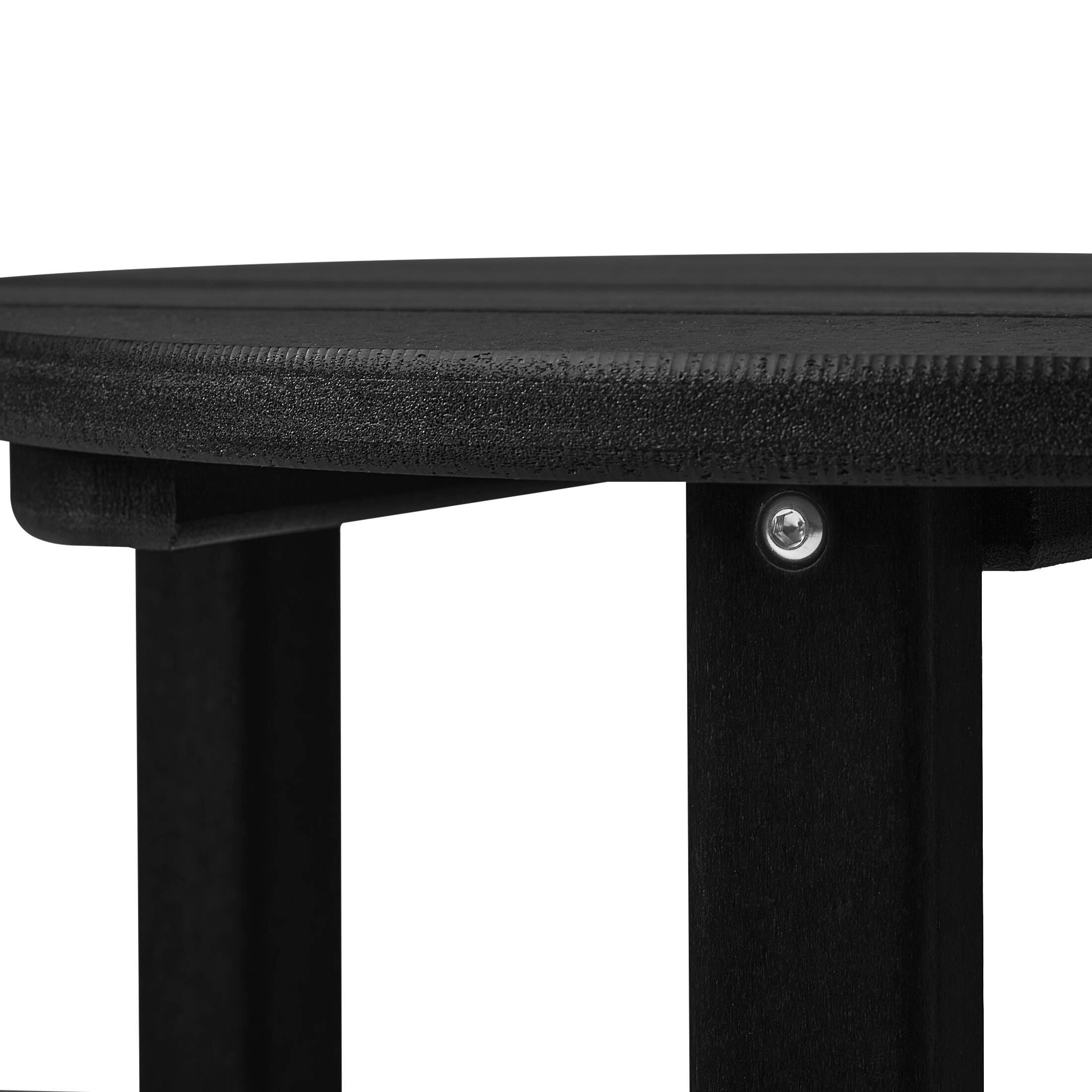 Seaside Outdoor Side Table, Black, large