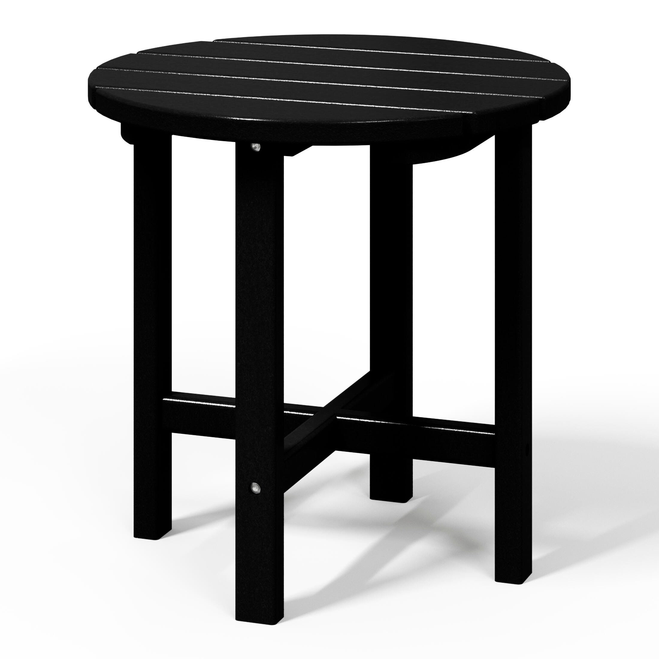 Seaside Outdoor Side Table, Black, large