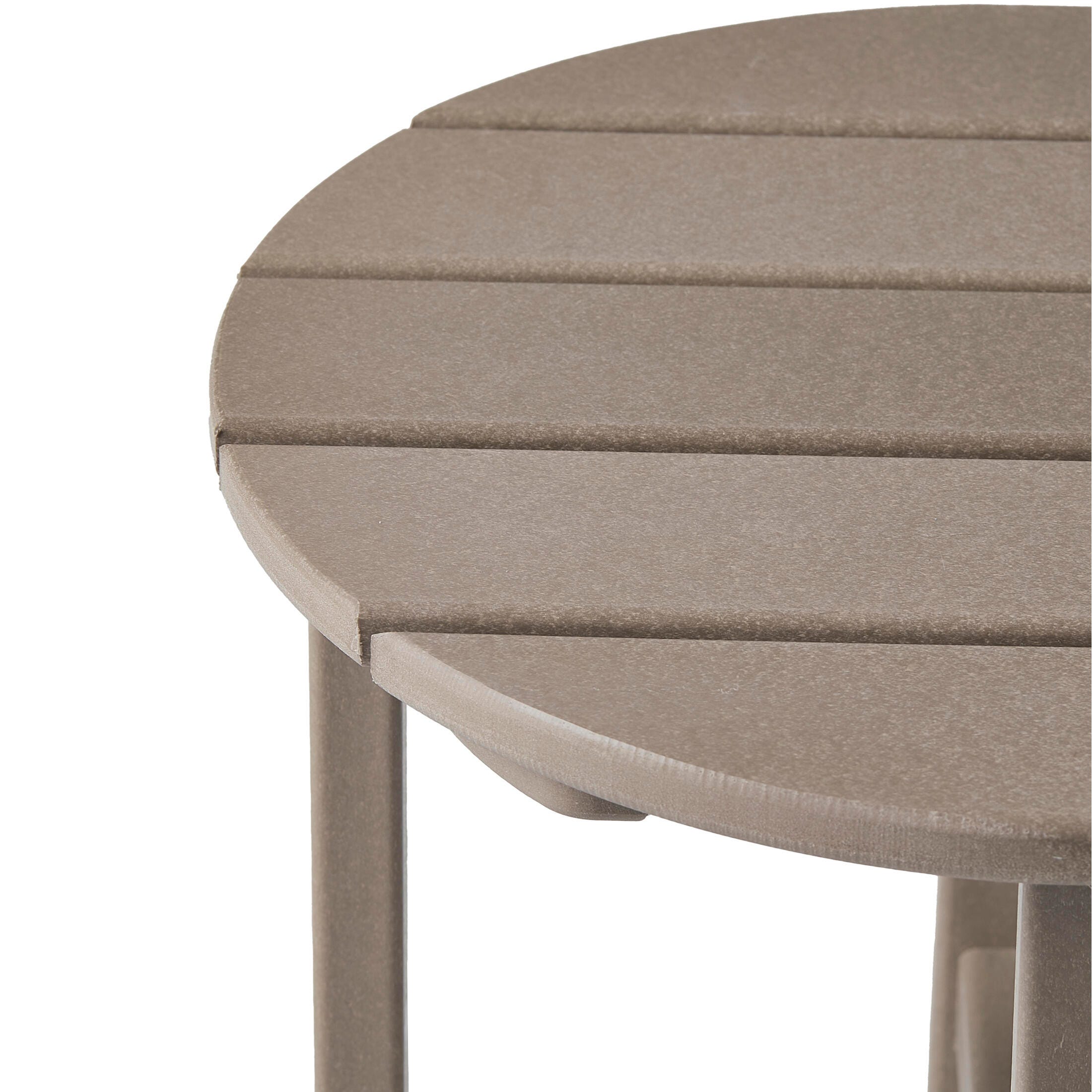 Seaside Outdoor Side Table, Weathered Wood, large
