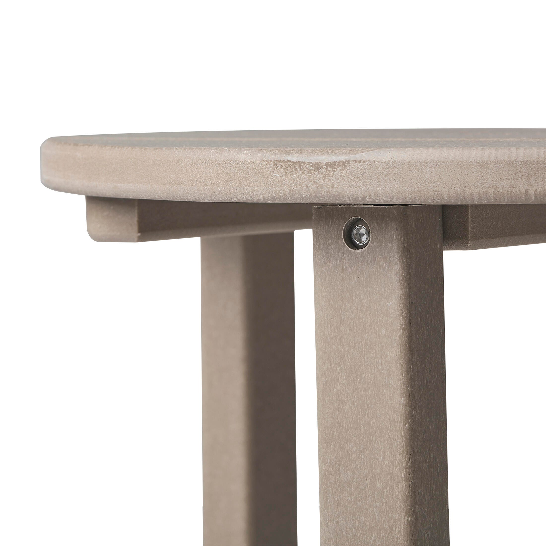 Seaside Outdoor Side Table, Weathered Wood, large