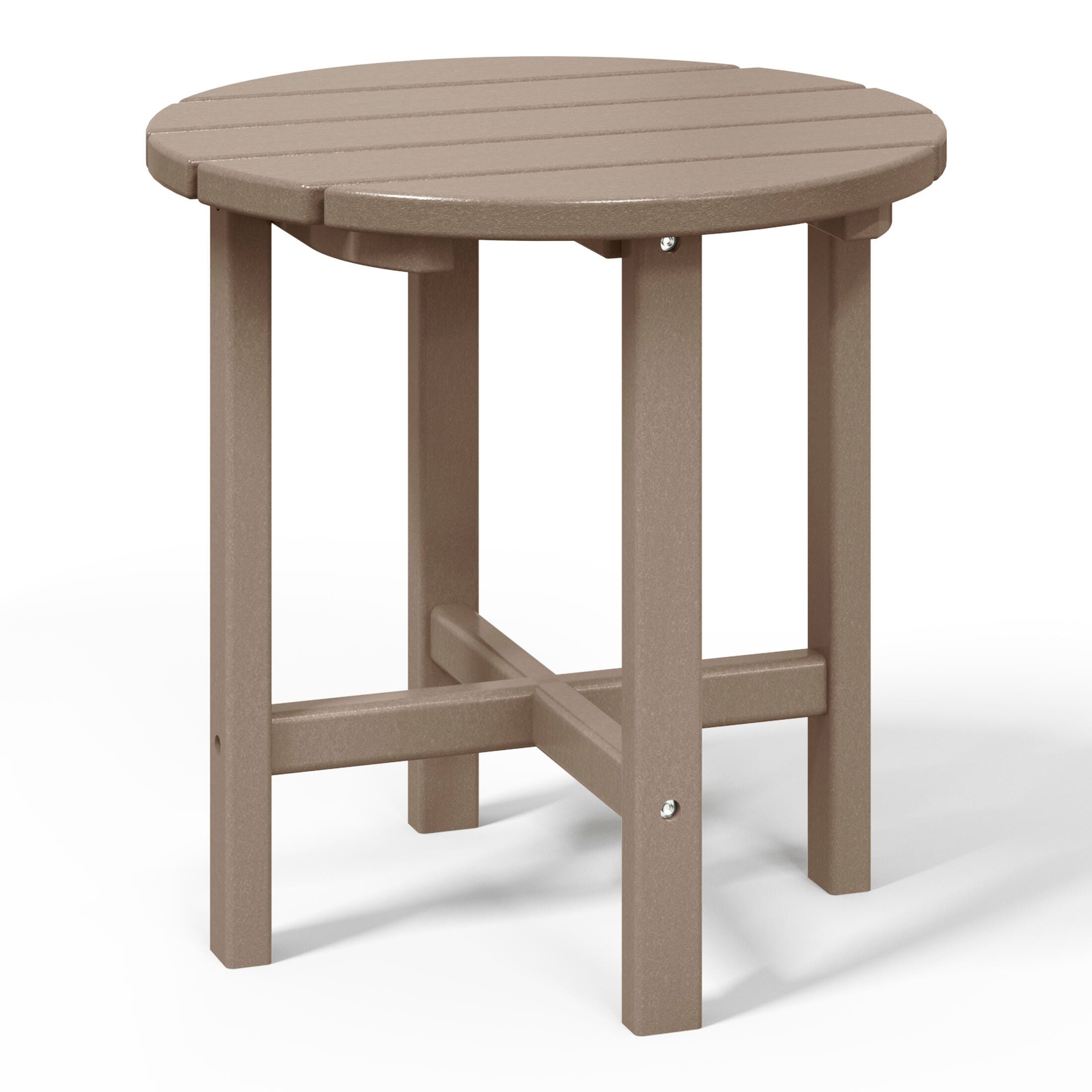 Seaside Outdoor Side Table, Weathered Wood, large